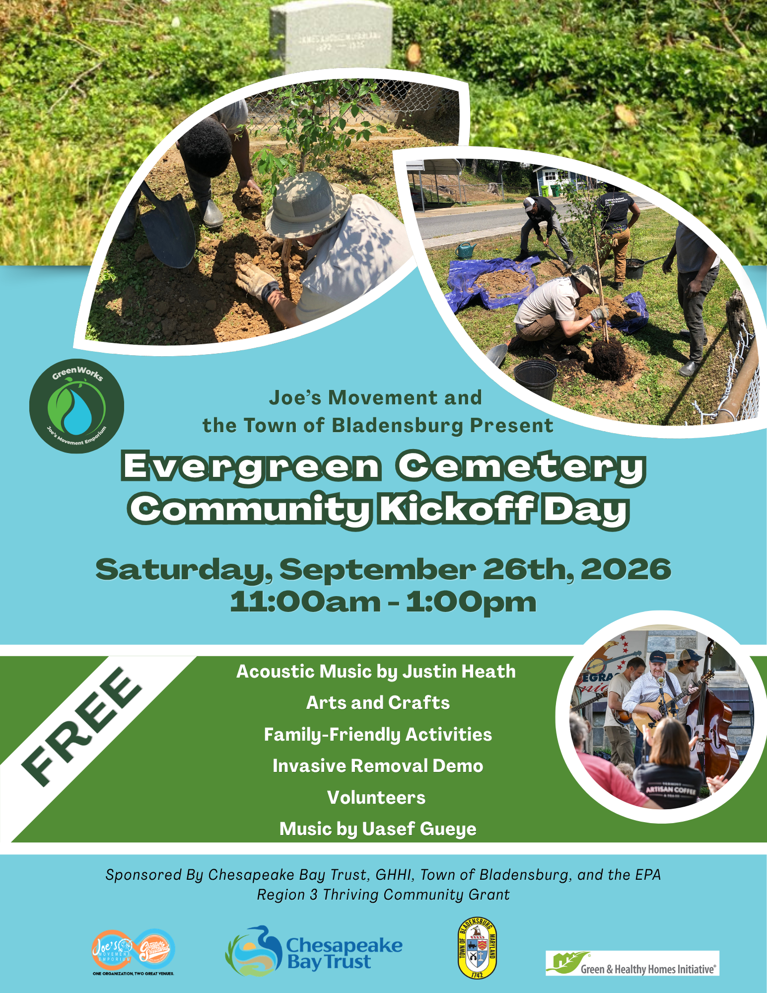 Evergreen Cemetery Community Kickoff Day