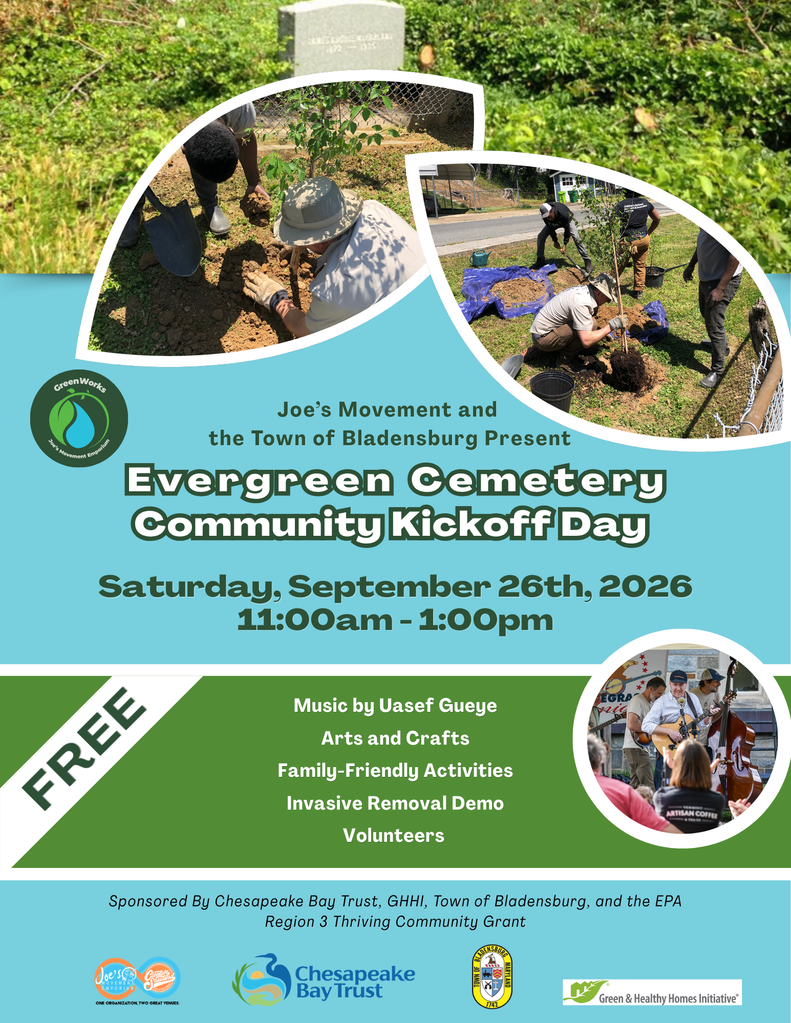 Evergreen Cemetery Community Kickoff Day