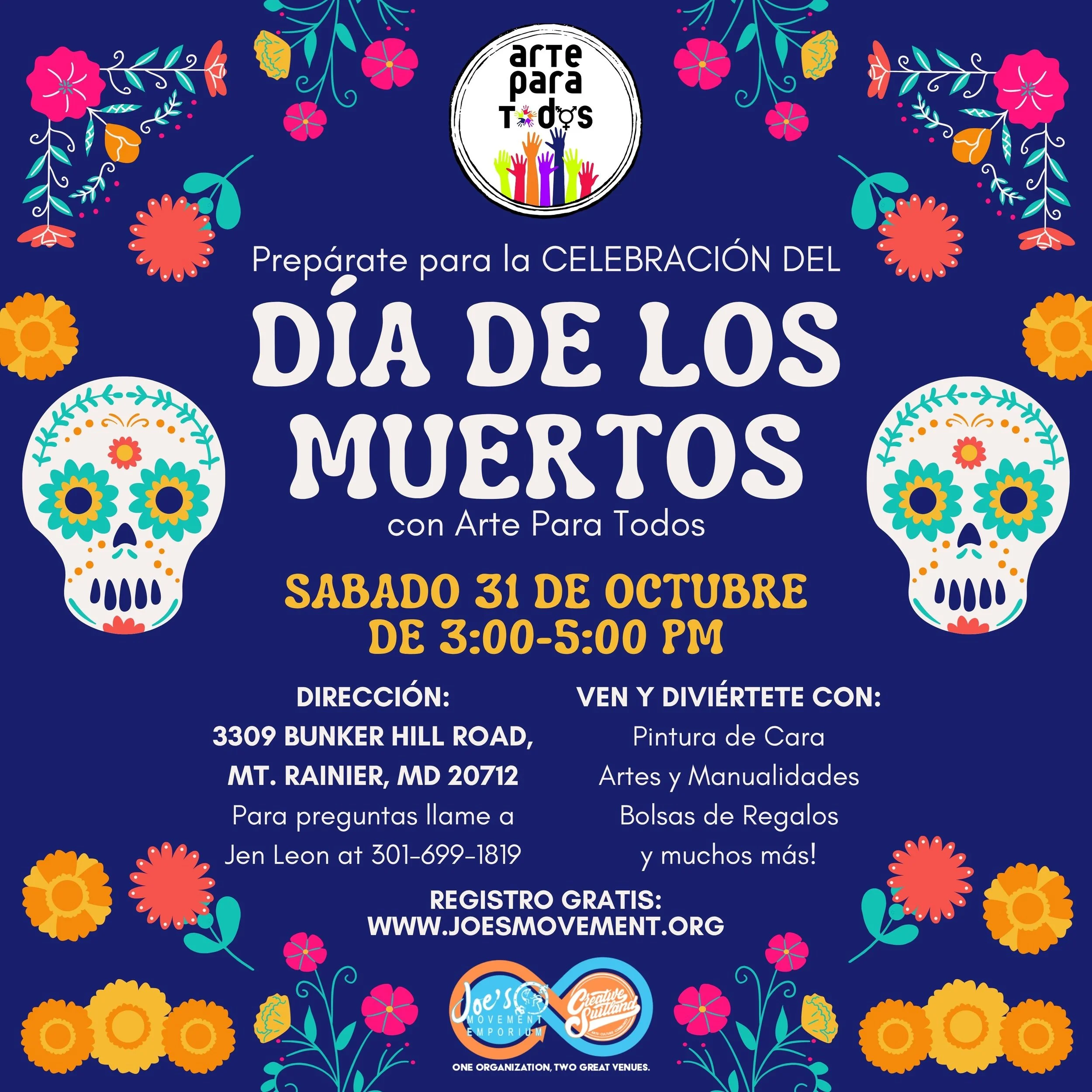 ¡Día de los Muertos con Arte Para Todos! 