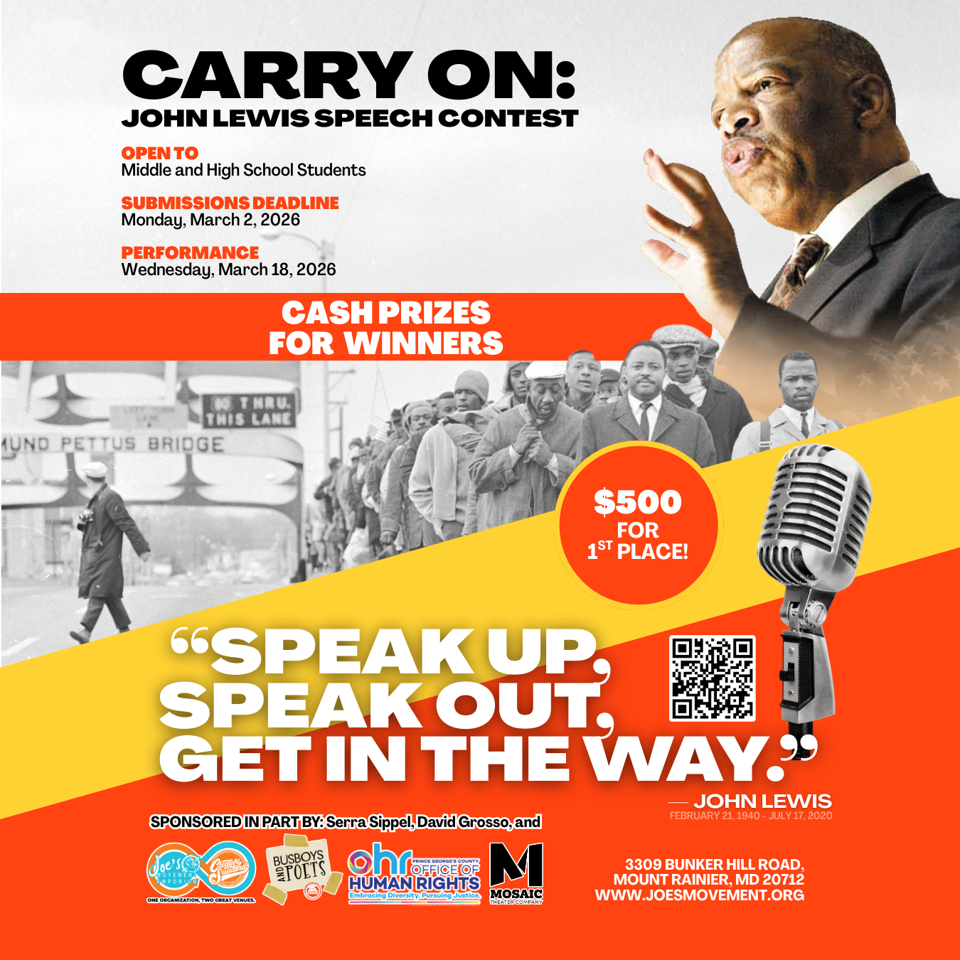 Carry On:&nbsp;John Lewis Speech Contest