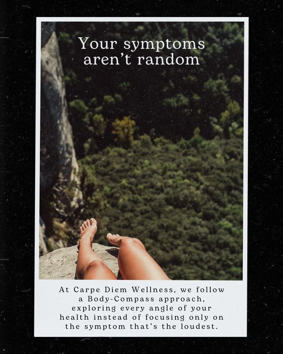 Your symptoms aren&rsquo;t &ldquo;random.&rdquo; They&rsquo;re data.

At Carpe Diem Wellness, we use a Body-Compass approach to look in all directions, not just the one symptom that&rsquo;s screaming the loudest.

🧭 Our 4 compass points:
✨ Foundatio