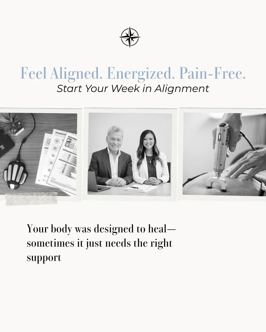 Start your week feeling aligned, energized, and pain-free 🙌

At Carpe Diem Wellness, we go beyond temporary relief&mdash;we help you get to the root cause of your symptoms through:
✨ Chiropractic care
✨ Functional nutrition
✨ Energy &amp; emotional 