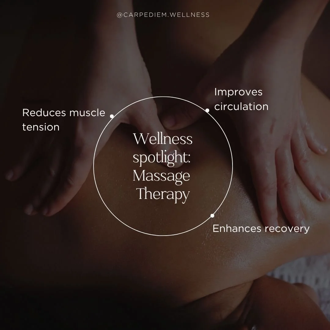 ✨ Wellness Spotlight: Massage Therapy

Massage isn&rsquo;t just a luxury&mdash;it&rsquo;s a powerful healing tool.
Benefits include:
✔️ Reduces muscle tension
✔️ Improves circulation
✔️ Supports lymphatic drainage
✔️ Decreases stress &amp; cortisol
✔
