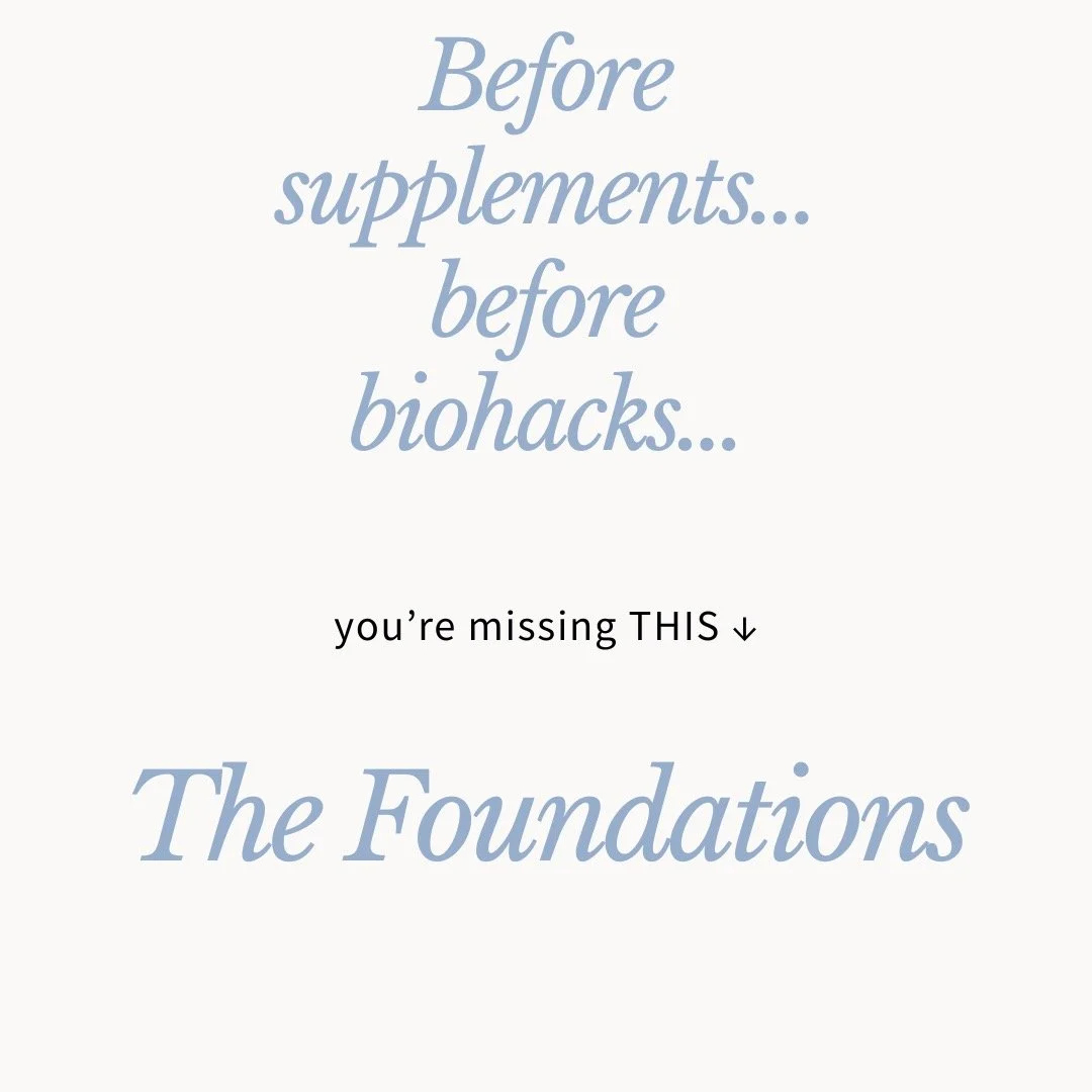 Most people are trying to optimize on a broken foundation.

At Carpe Diem Wellness, we start where real healing begins:
-Sleep
-Stress + nervous system
-Nutrition
-Movement

Get the basics right&hellip; everything else works better.

Comment FOUNDATI