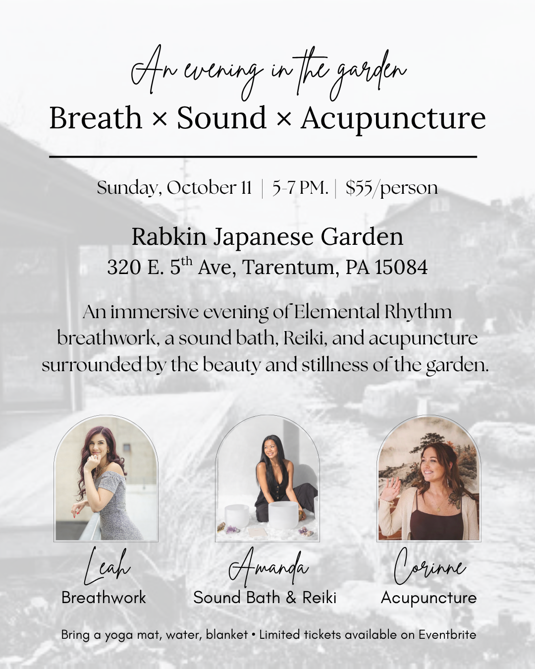An Evening in the Garden : Breath x Sound x Acupuncture