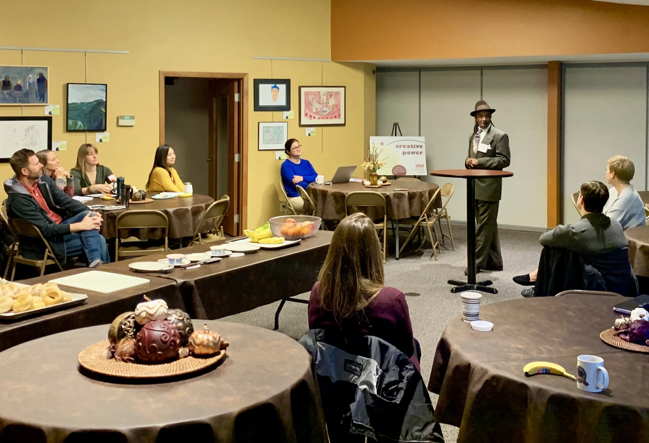 James Morgan from Madison-area Urban Ministry talks with participants at an Oct. 15 meeting of Fitchburg Faith/City Leaders.