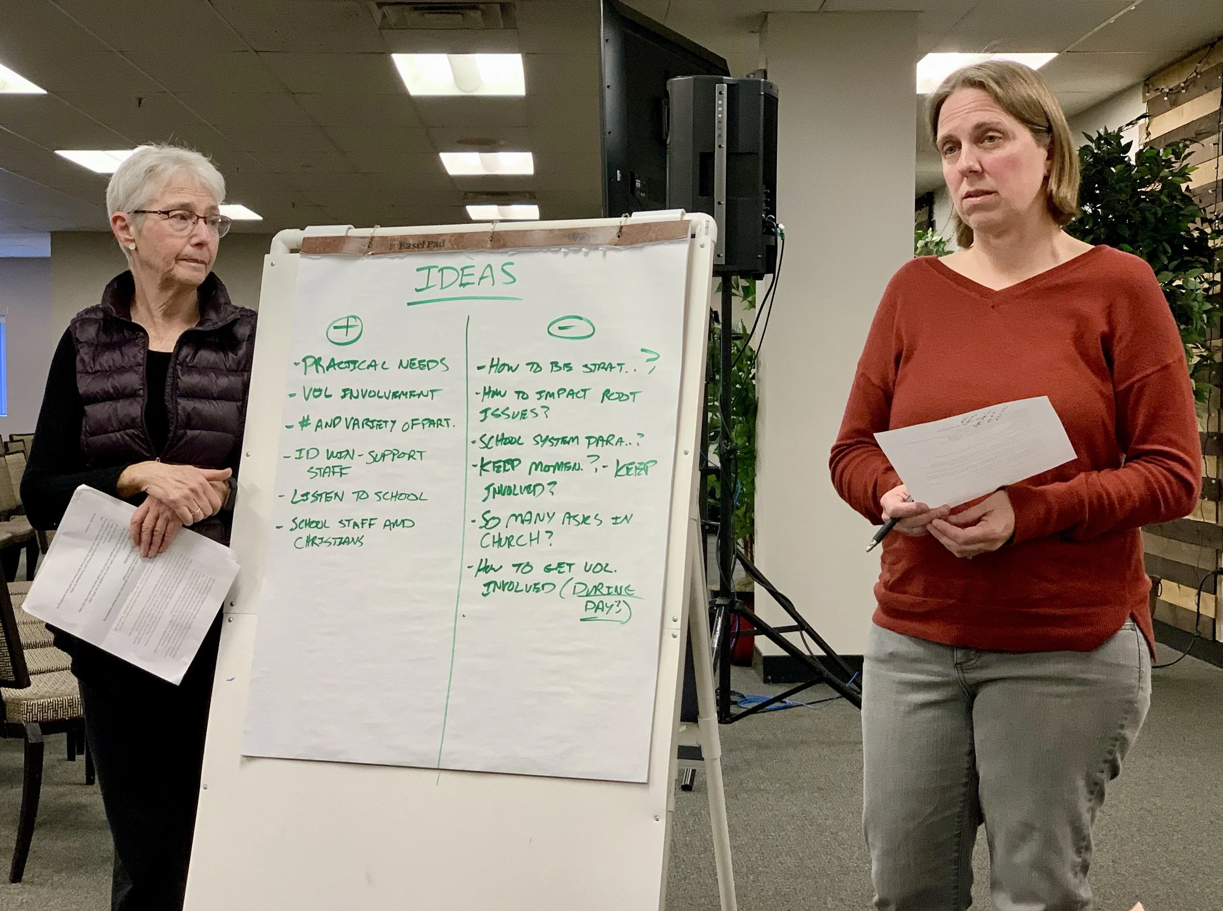 Churches + Schools = food