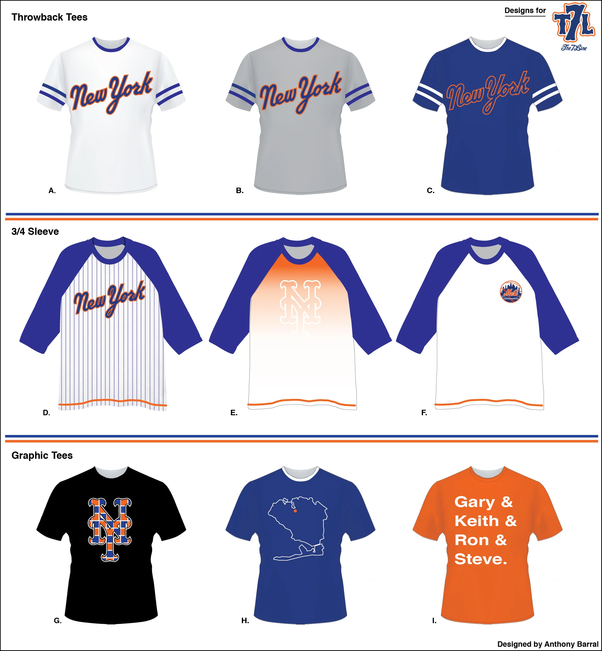 Shirt Designs Presented to The 7 Line ®