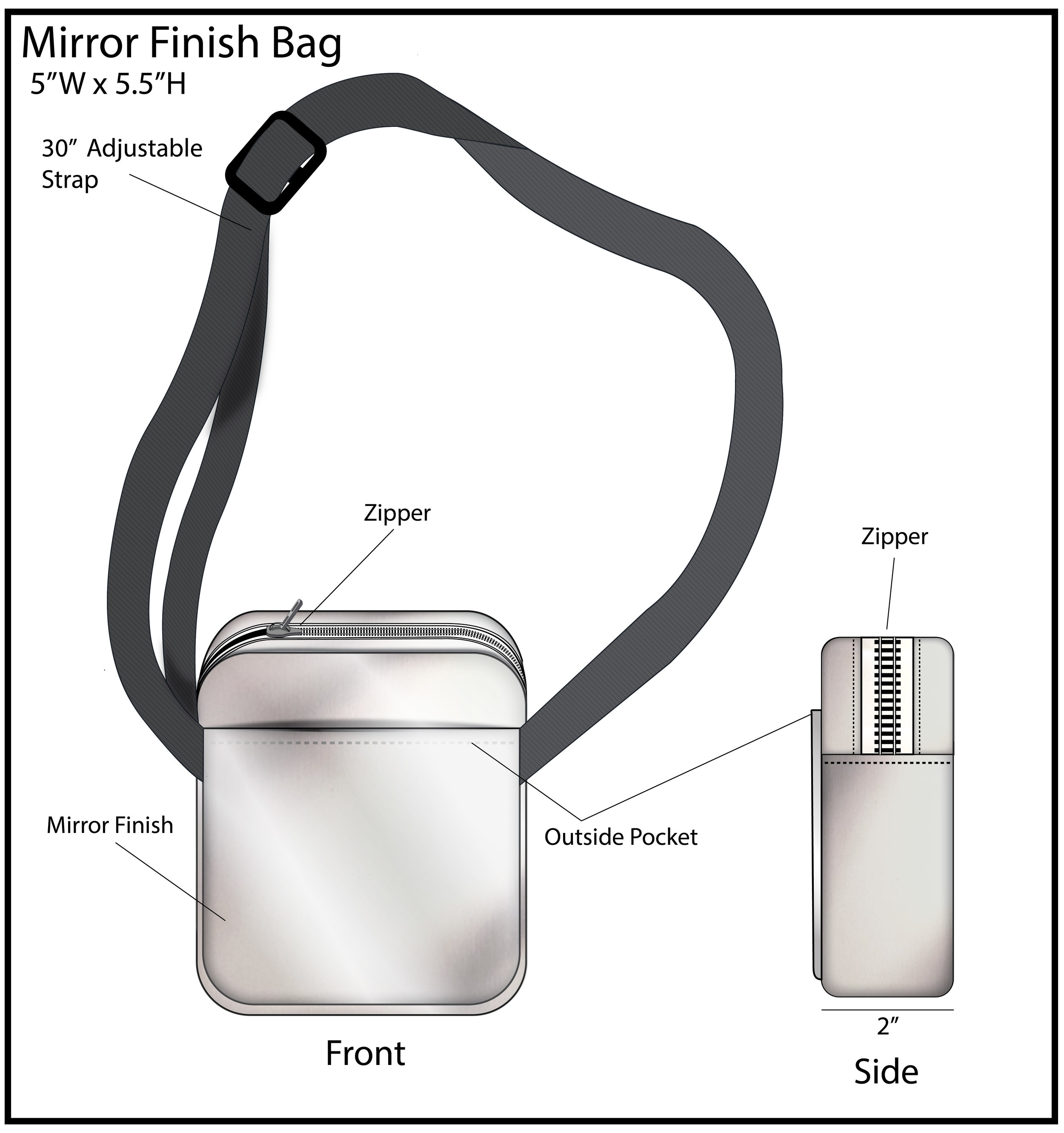 Over Shoulder Mirror Finish Bag -01.jpg