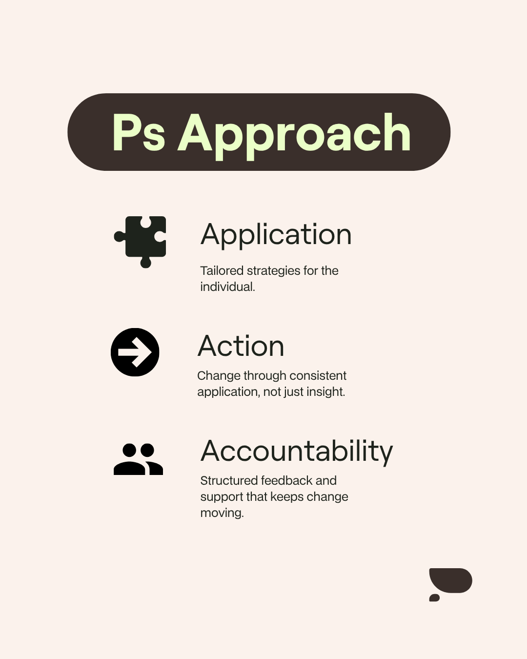 Ps Approach to creating lasting change