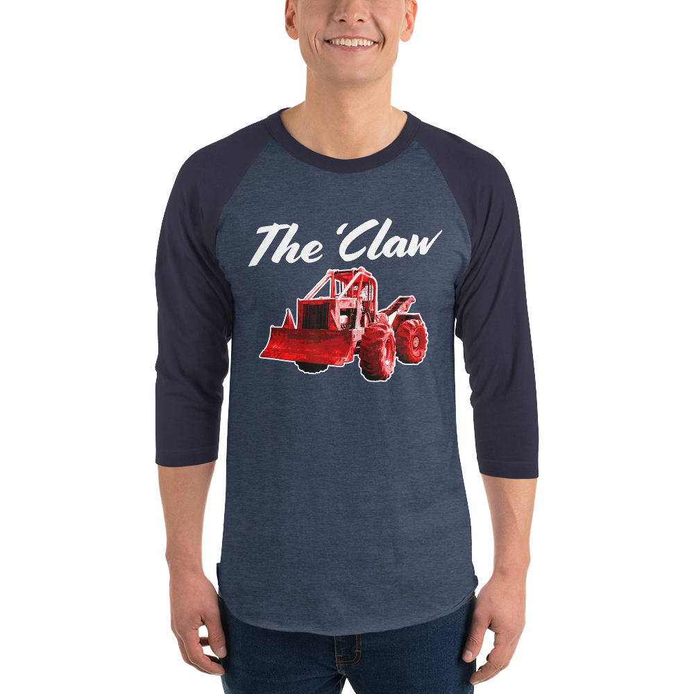 Scarlet Skidder 3/4 T - White Text on Denim and Navy