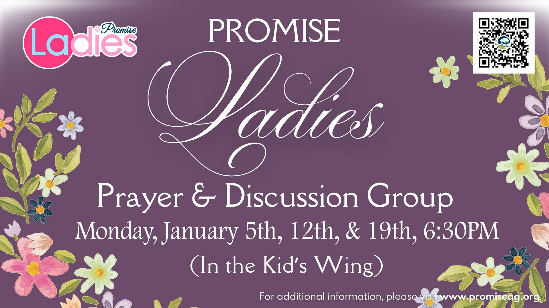 Promise AG - Promise Ladies Fasting Discussion &amp; Prayer Group (In-Person) - January 5th, 12th, and 19th 2026, at 6:30 PM