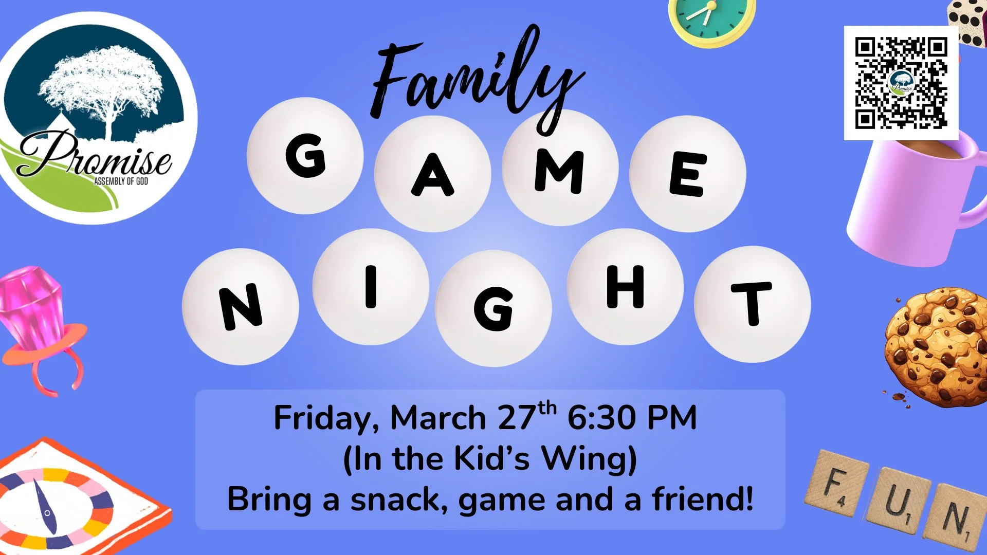 Promise Family Game Night - Friday, March 27th, 2026 at 6:30pm