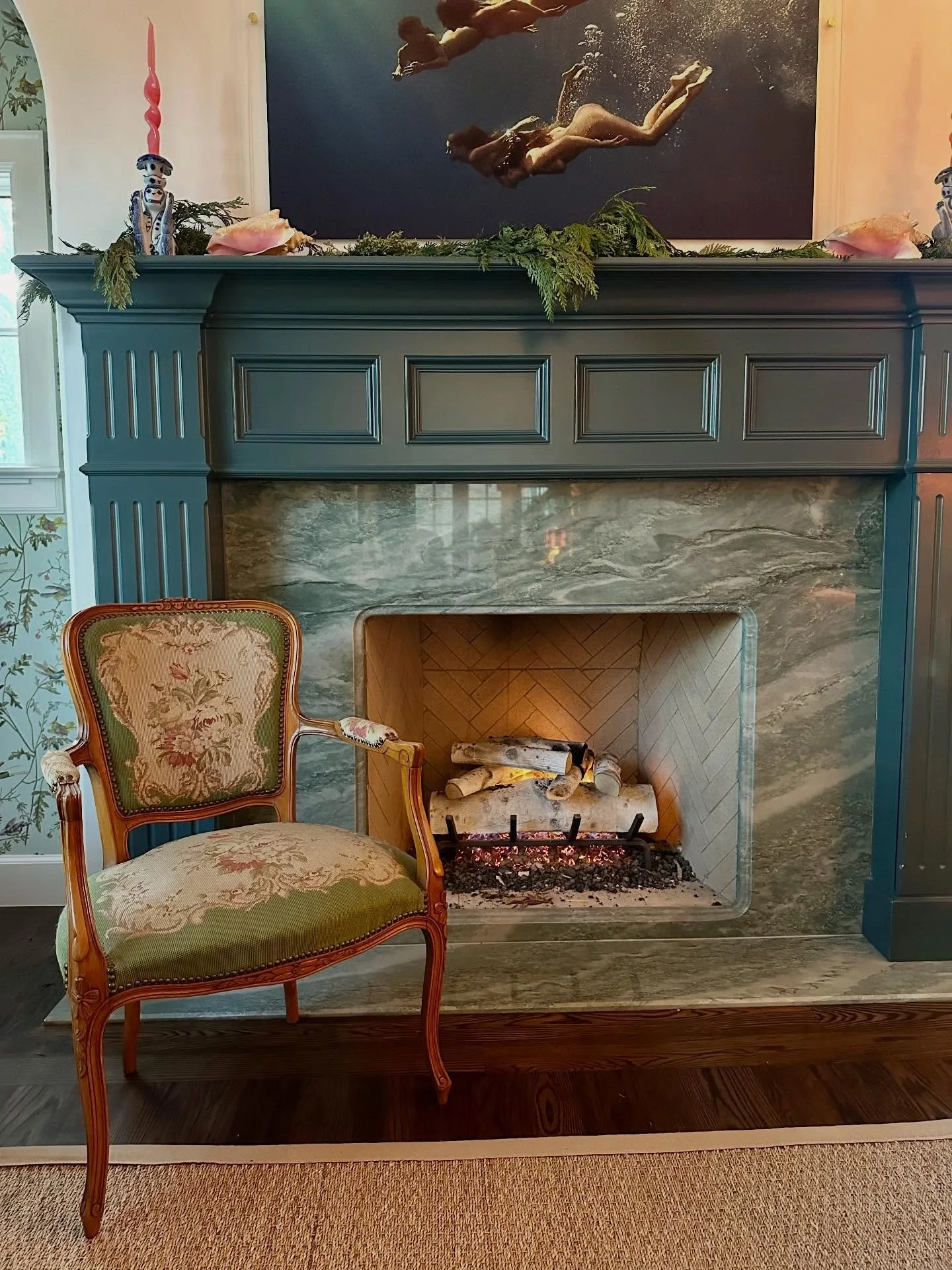 The Tale of The Green Needlepoint Chair 🦚
Proof that sometimes the real cost of antique shopping&hellip; is shipping
📦

A few years ago, a friend sent me an Insta story from an estate sale in New Orleans &mdash; a true French Provincial beauty! Nee