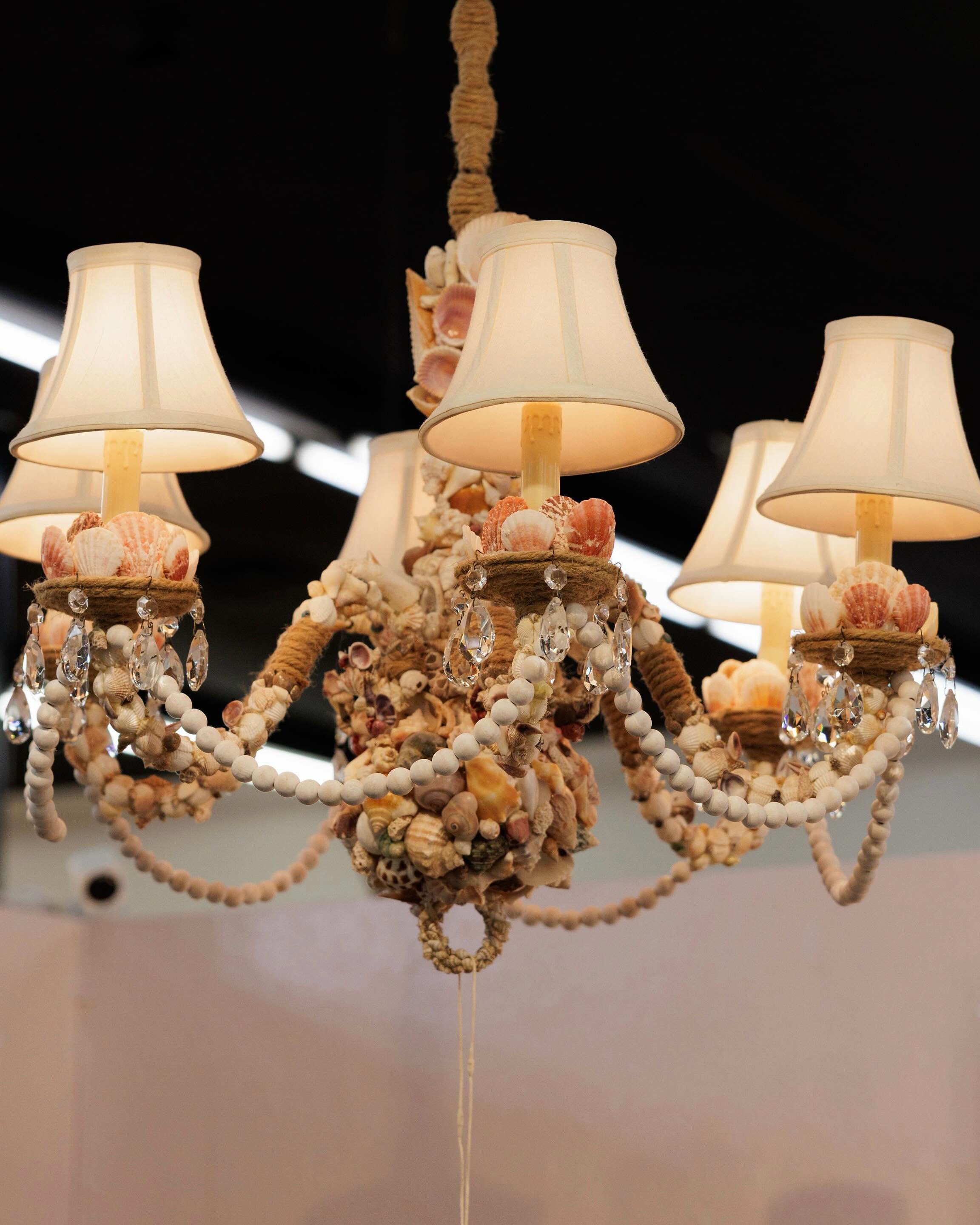 Introducing 🐚🐚🐚 The Sanibel Island Grotto Chandelier

Obsessed! A masterpiece from the seashell capital of the world. 
This ethereal, oversized six-arm fixture features hundreds of individually hand-selected shells from the shores of Sanibel Islan