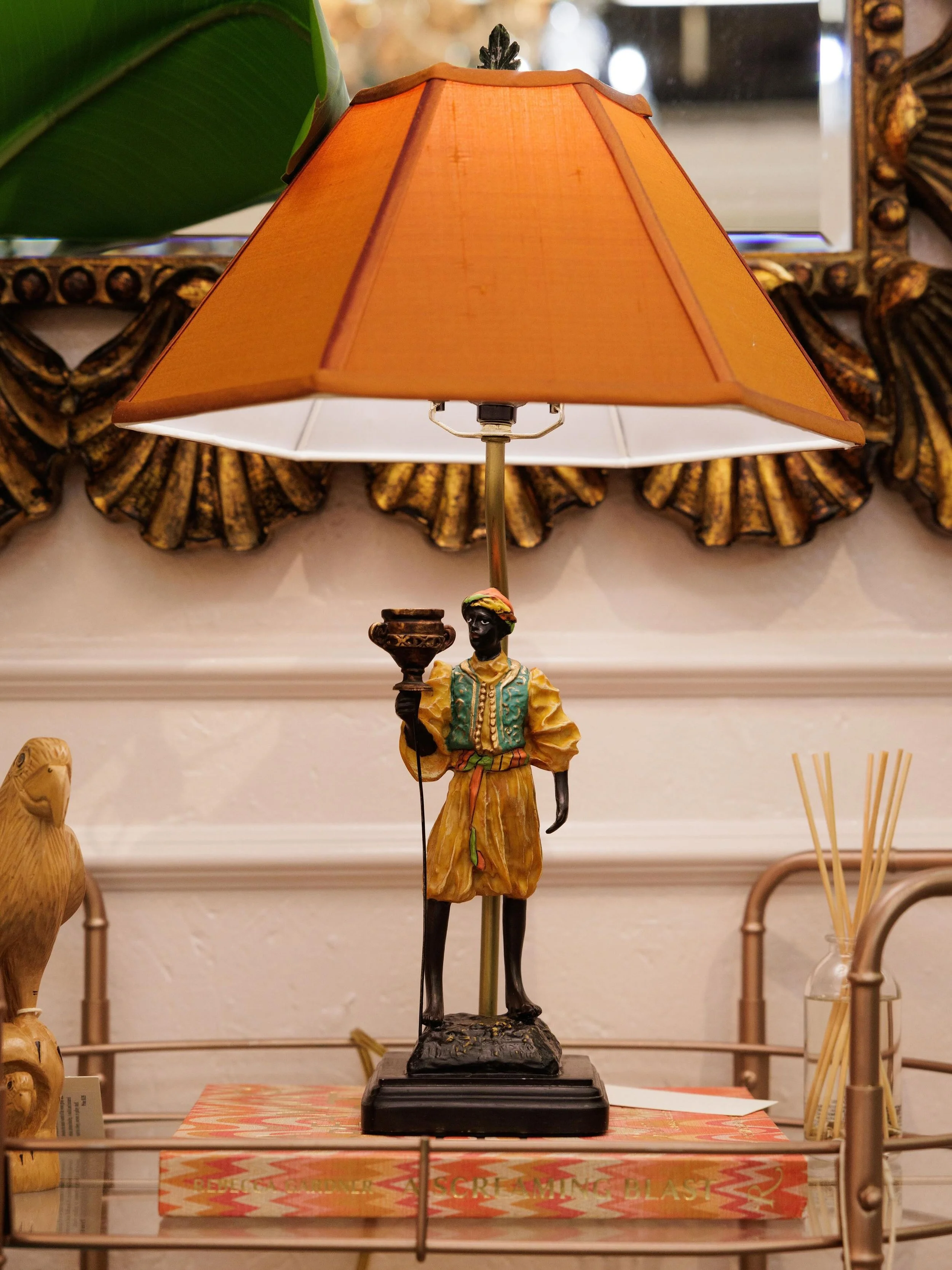 Design History Spotlight: The Venetian Blackamoor Lamp &amp; Style 🏮✨The History behind this unique style, and the refurb of this piece.

When I first acquired this figural lamp base, it was shadeless and a bit sad, but I knew I could make him very 