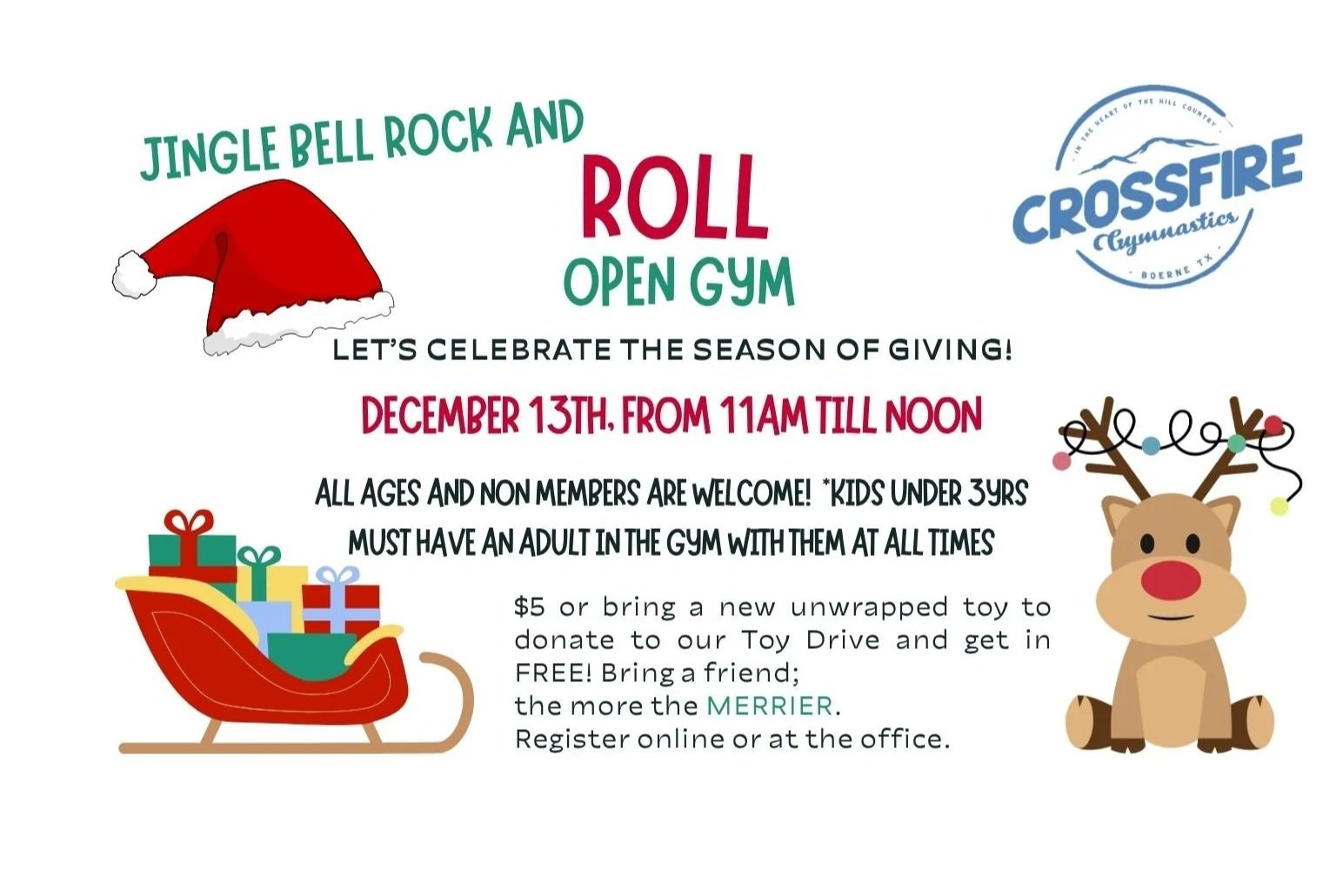 Jingle Bell Rock &amp; Roll Open Gym &amp; Toy Drive