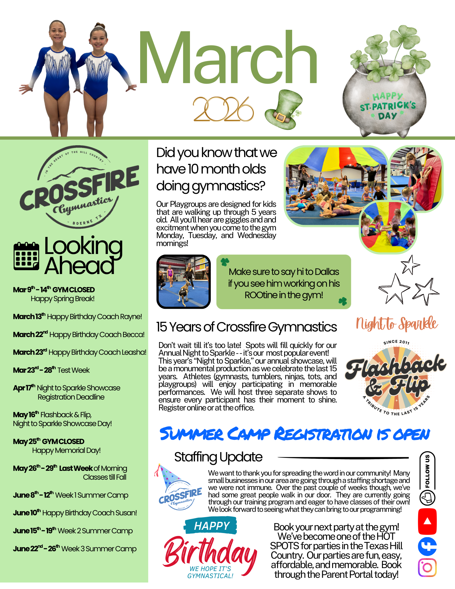 March Newsletter! 🍀