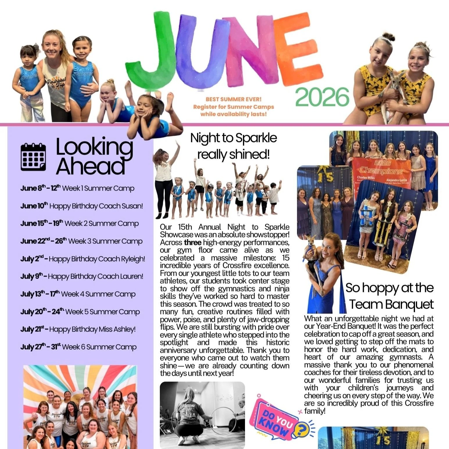      

 
    ⛱️Hello June!   Summer is officially here, and we couldn’t be more excited! As we kick off a new month, we’re looking forward to sunshine, new adventures, and making memories together.  June brings plenty of opportunities to learn, grow,