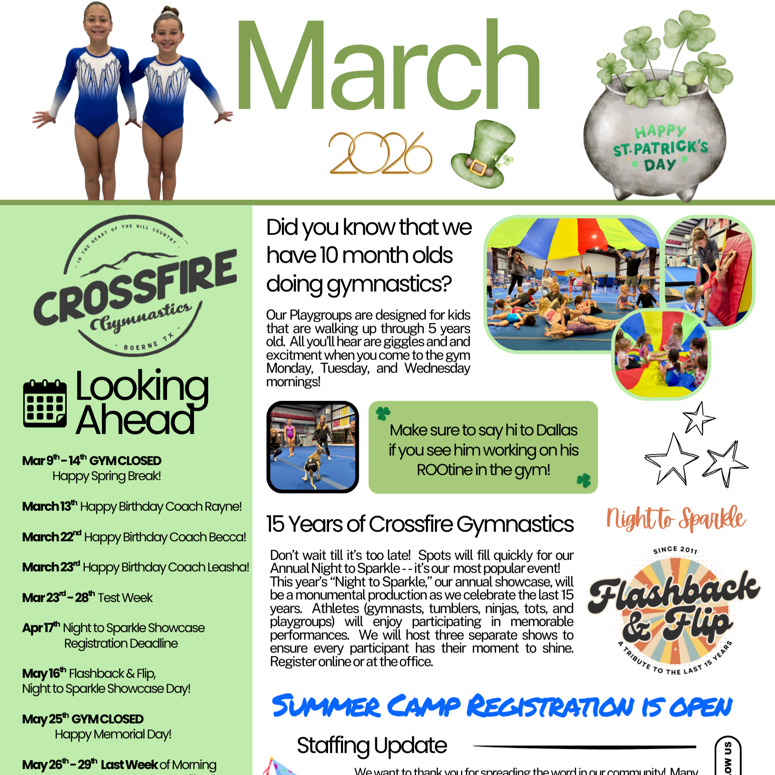 March Newsletter! 🍀