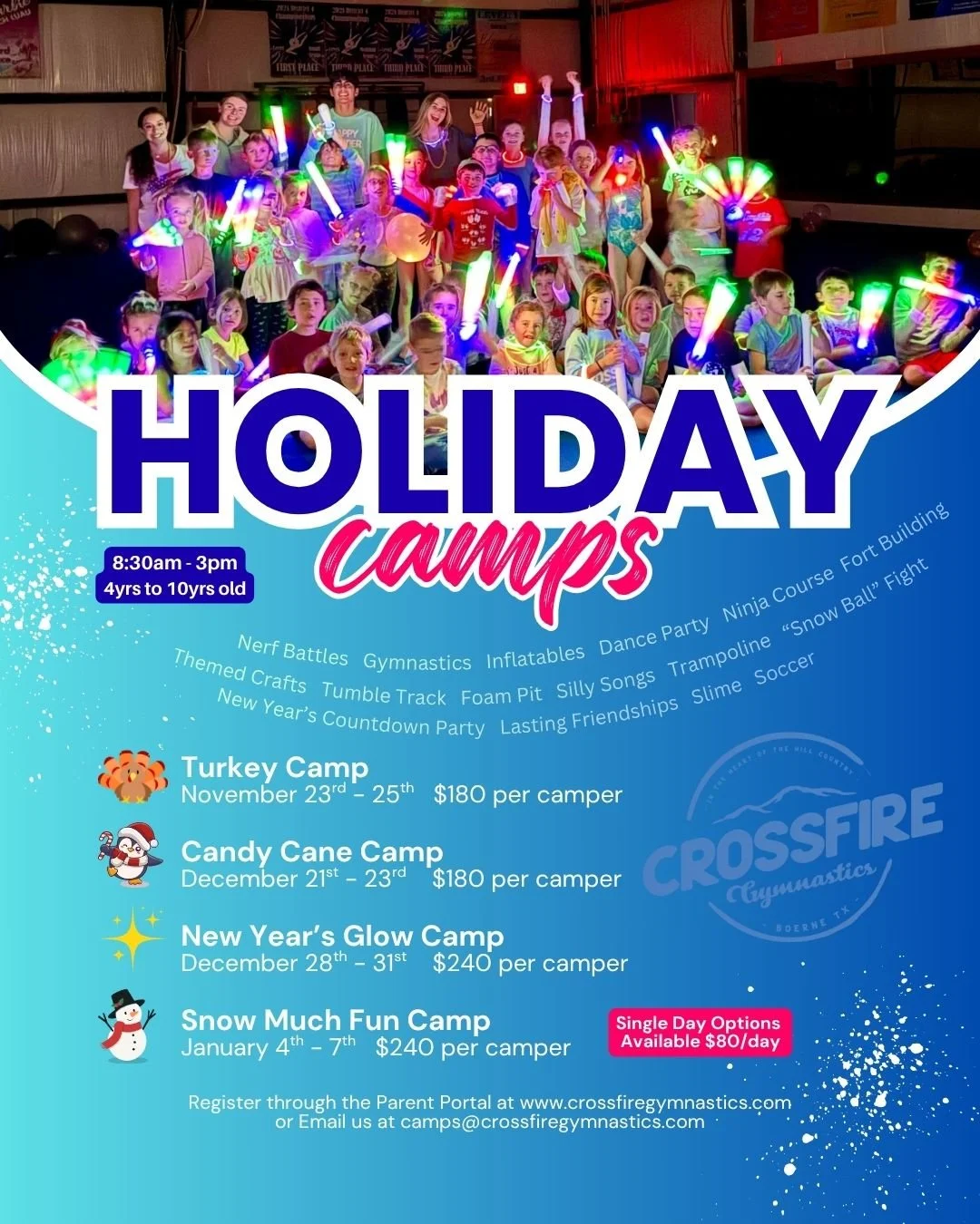 2026 Holiday Camps!  🦃🎄☃️