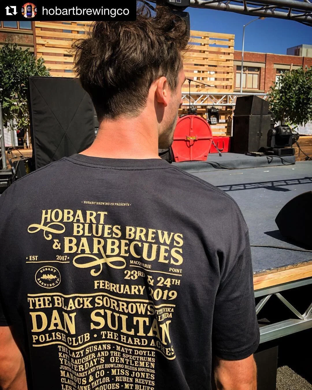 #Repost @hobartbrewingco with @get_repost
・・・
Back in stock! Did you miss out on a 2019 @hobartbluesfest tee? Good news! We&rsquo;ve ordered more, head on in to the taproom this weekend to grab one. Only a few left, $25. #friday #hobartbrewingcomusic #hobartbluesfest #bluesbrewsbbqs2019 #blues #brews #brewery #events #macquariepoint