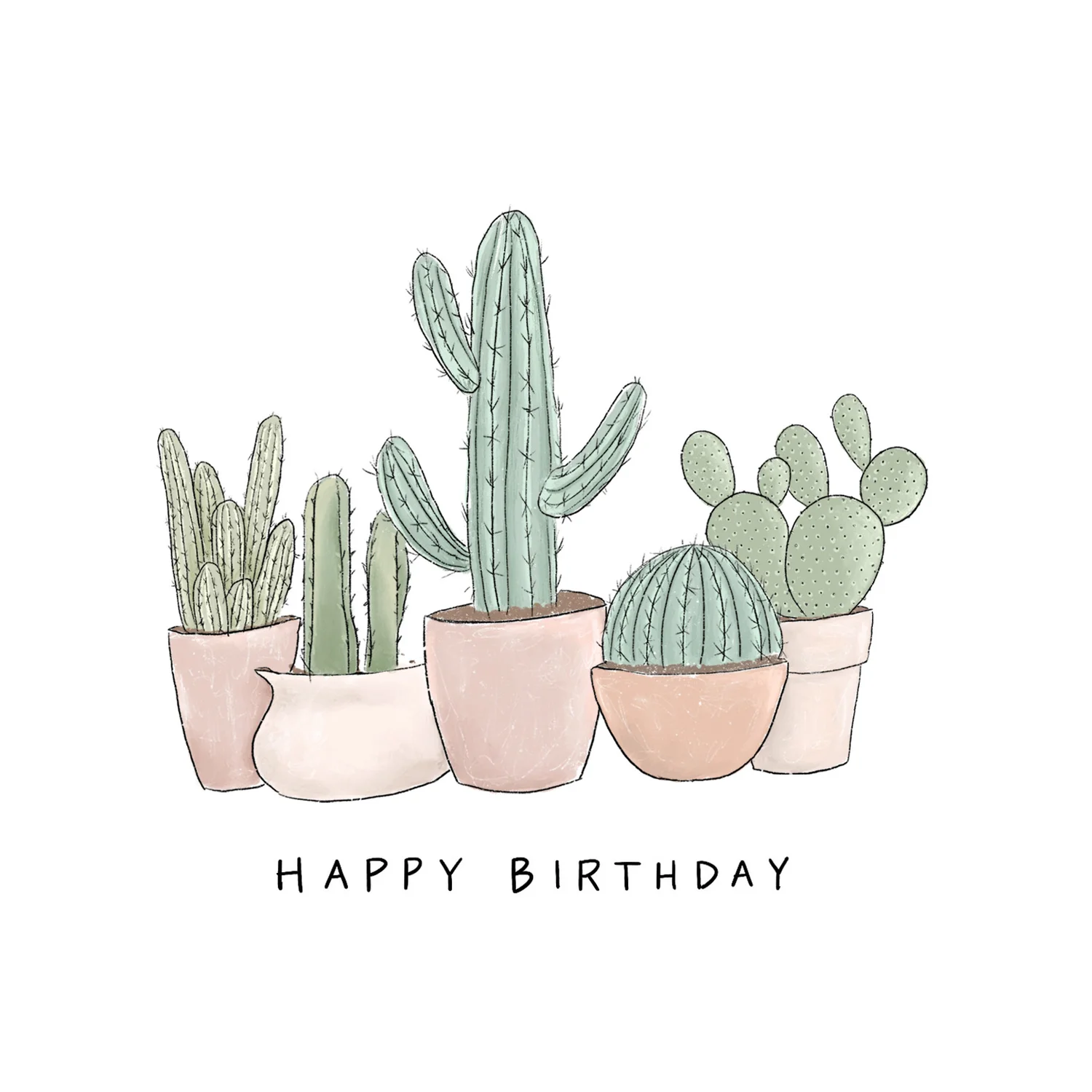 Happy Birthday Cactus Card Maddon And Co