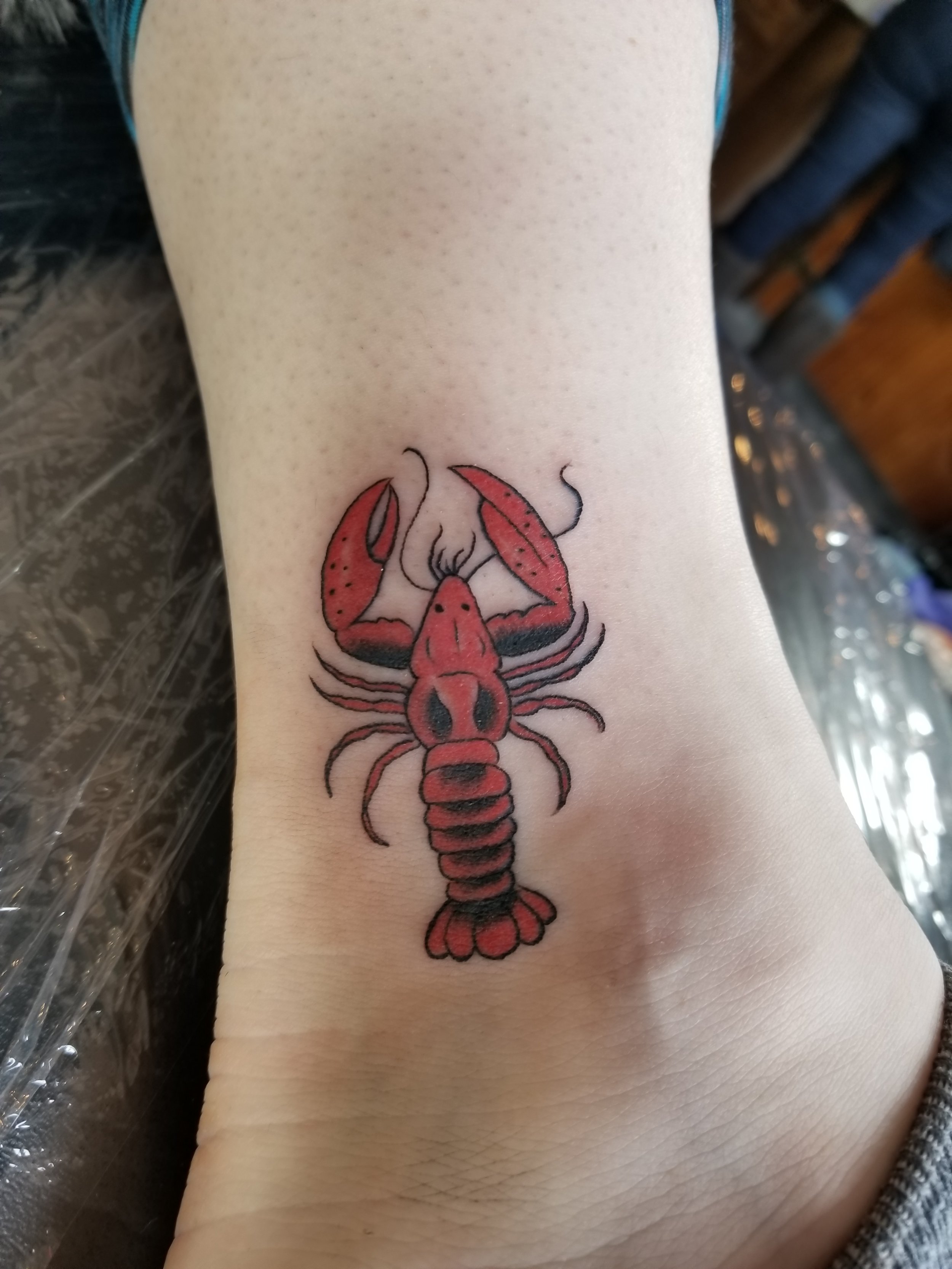 Lobster tattoo Small tattoos Elbow tattoos