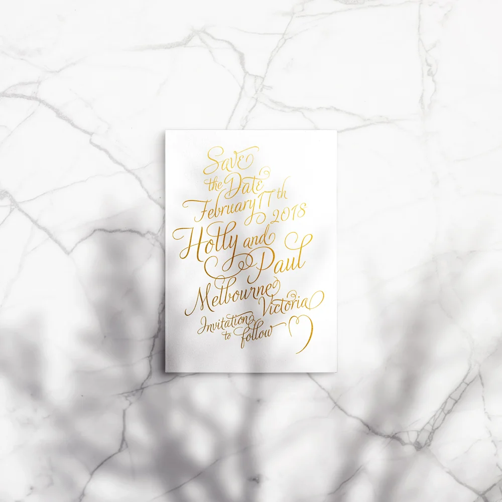 Holly Save the Date Card