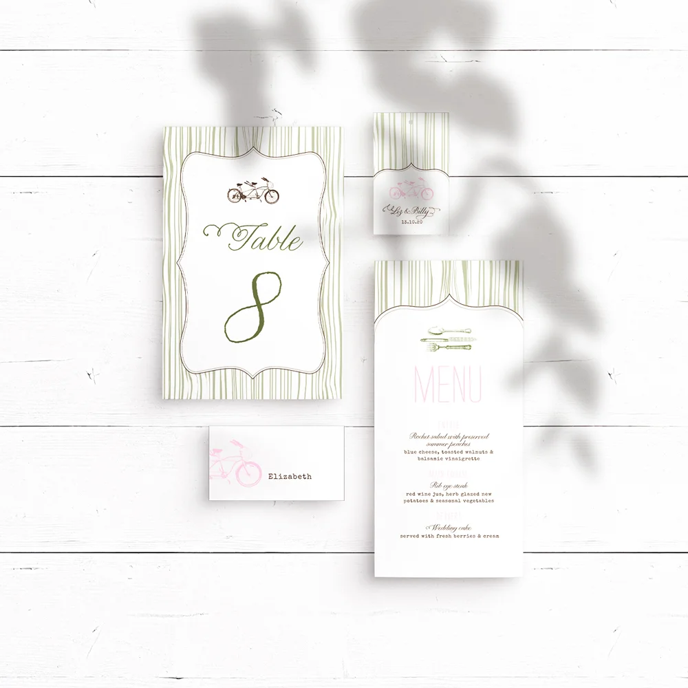 Elizabeth Invitation Suite Wedding Day-of Items