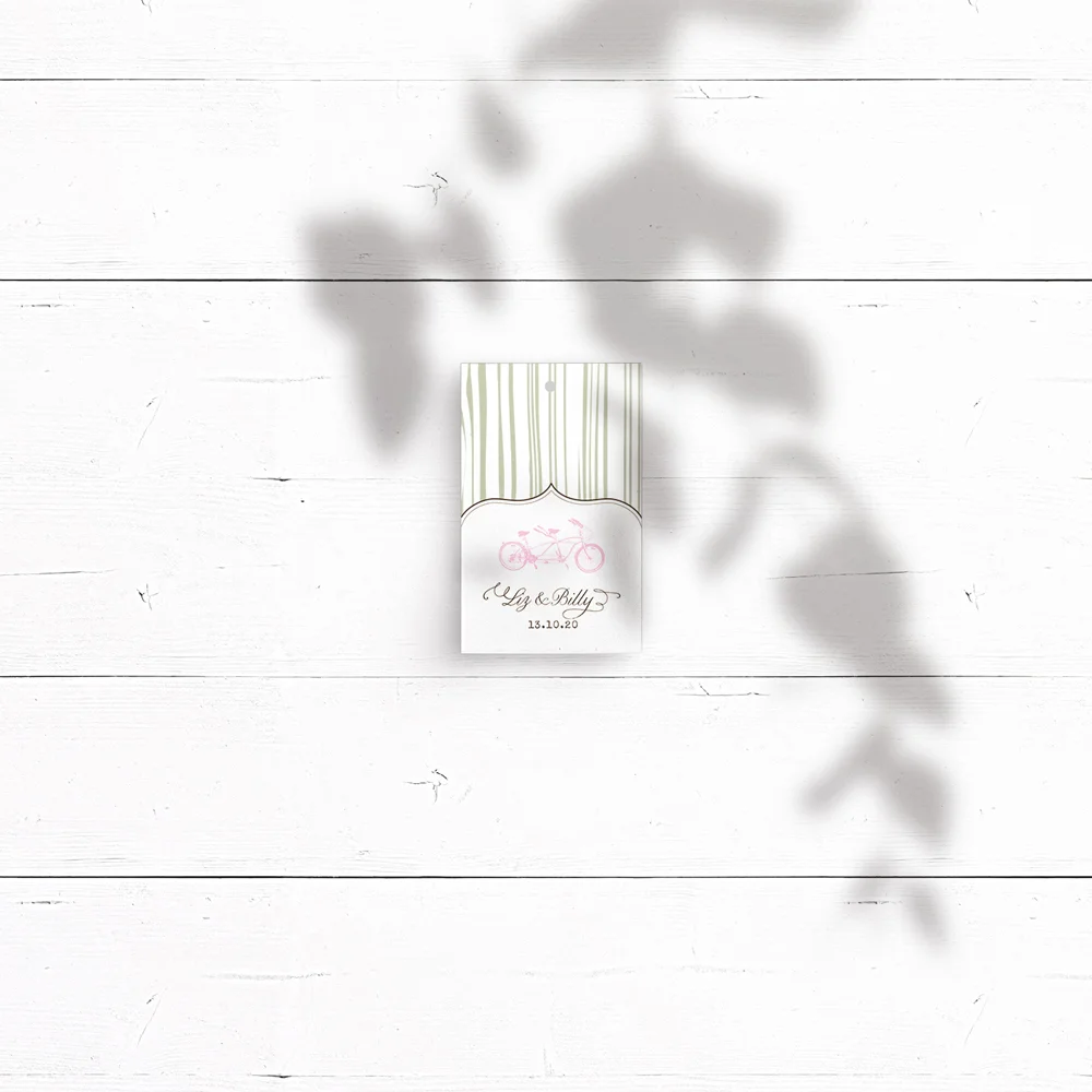 Elizabeth Wedding Favour Tag (50mm W x 80mm H)