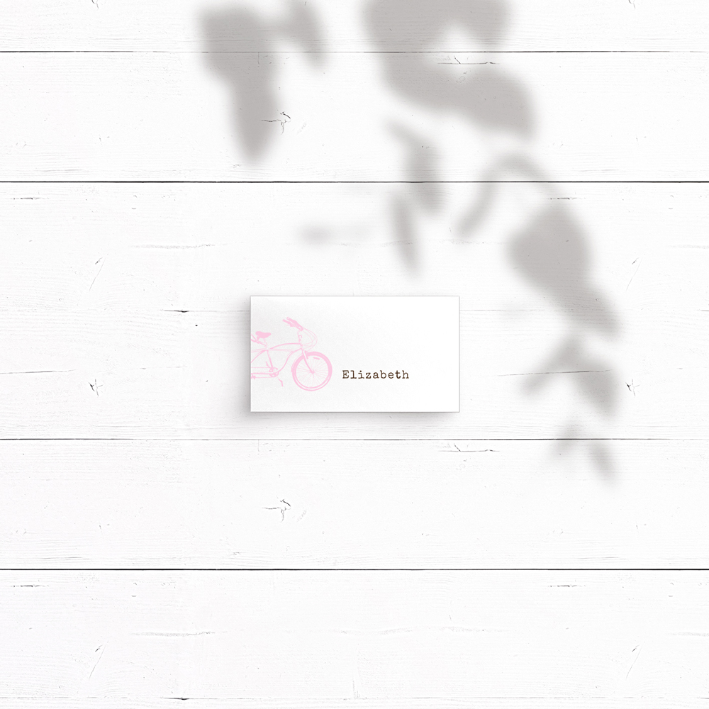 Elizabeth Place Card (90mm W x 50mm H folded or flat)