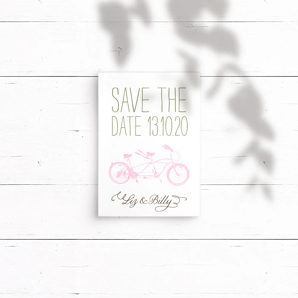 Elizabeth Save the Date card (size A6 105mm W x 148mm H)