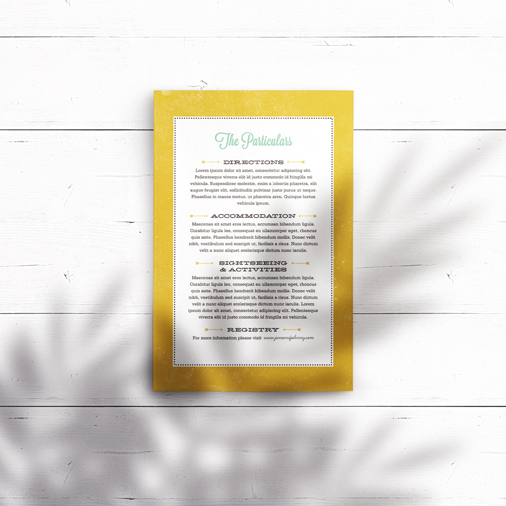 June Information card (120mm W x 180mm H)