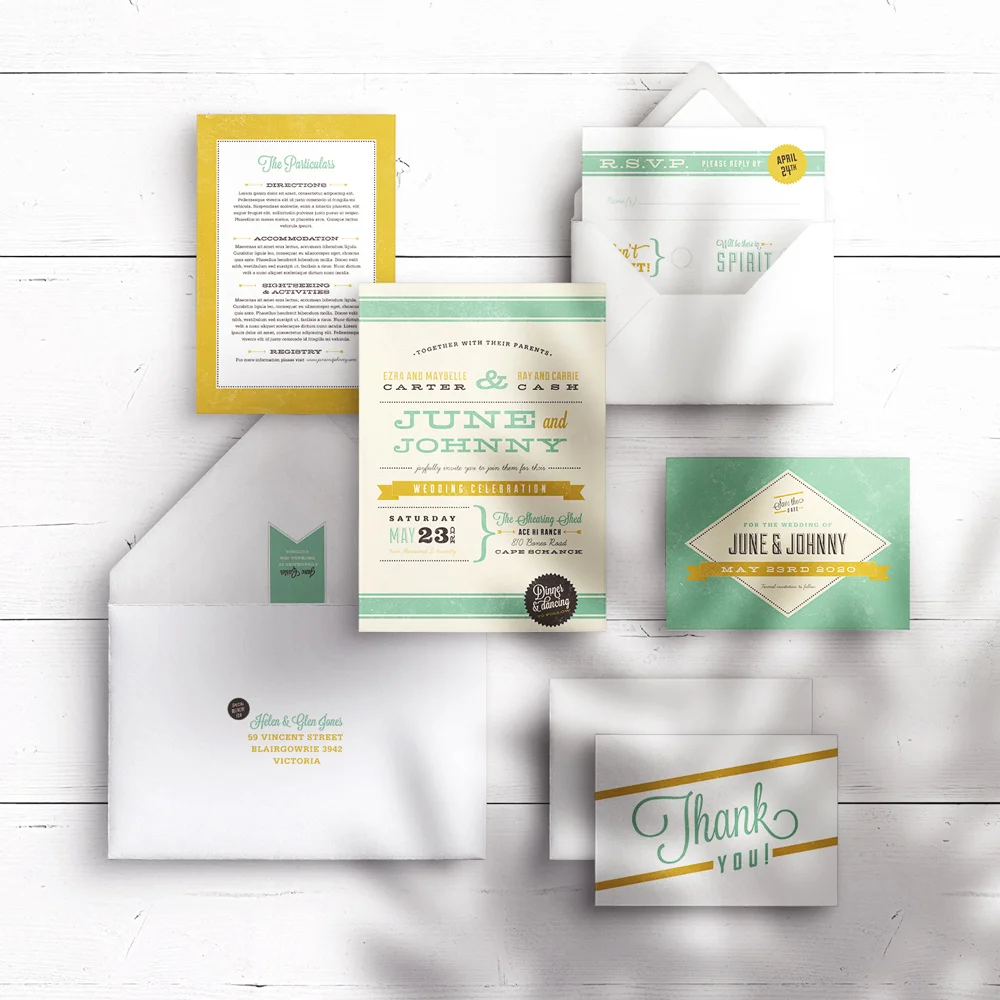 June Wedding Invitation Suite