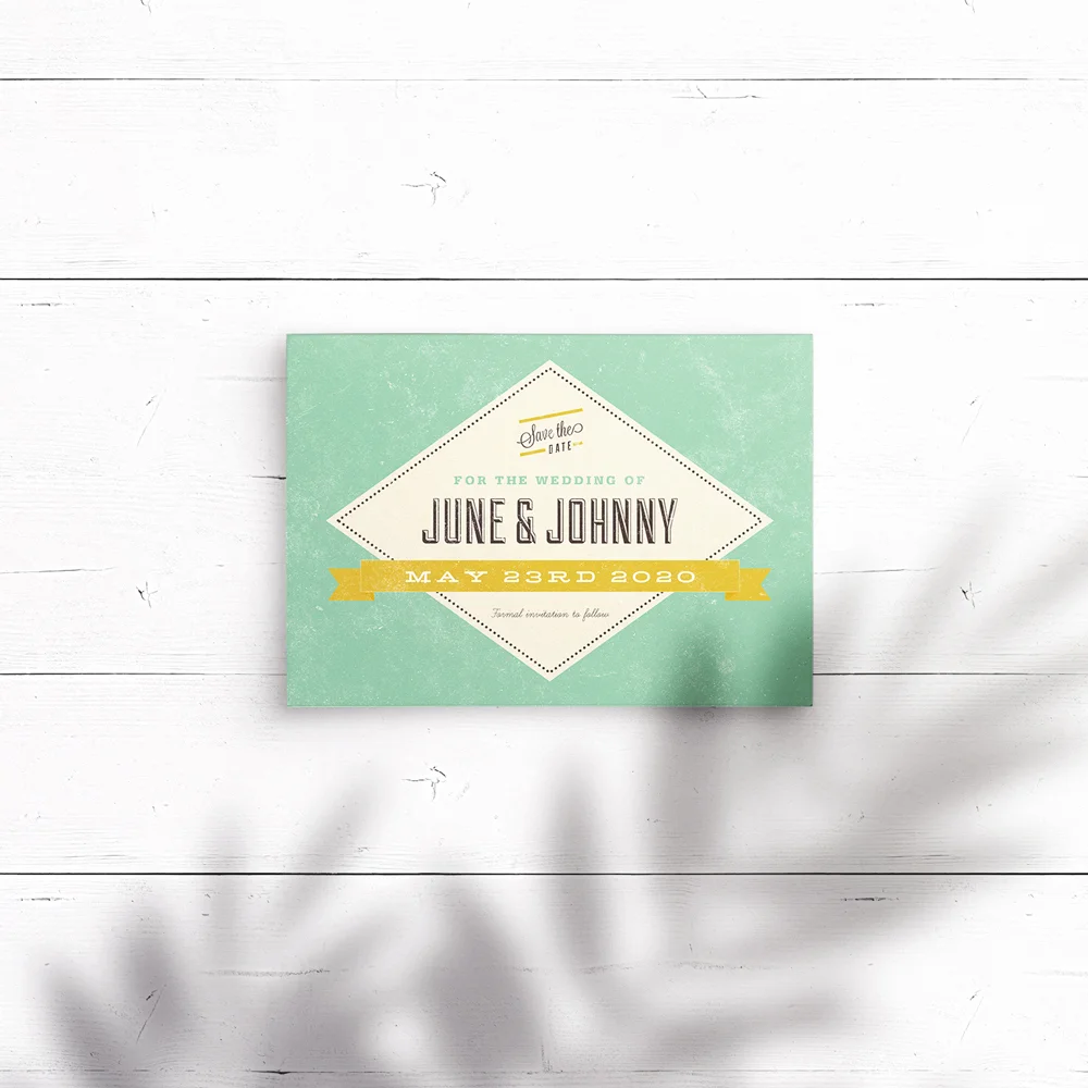 June Save the Date card (size A6 148mm W x 105mm H)
