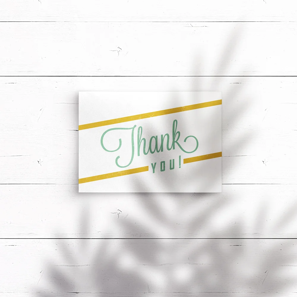 June Thank You Card (size A6 148mm W x 105mm H folded)