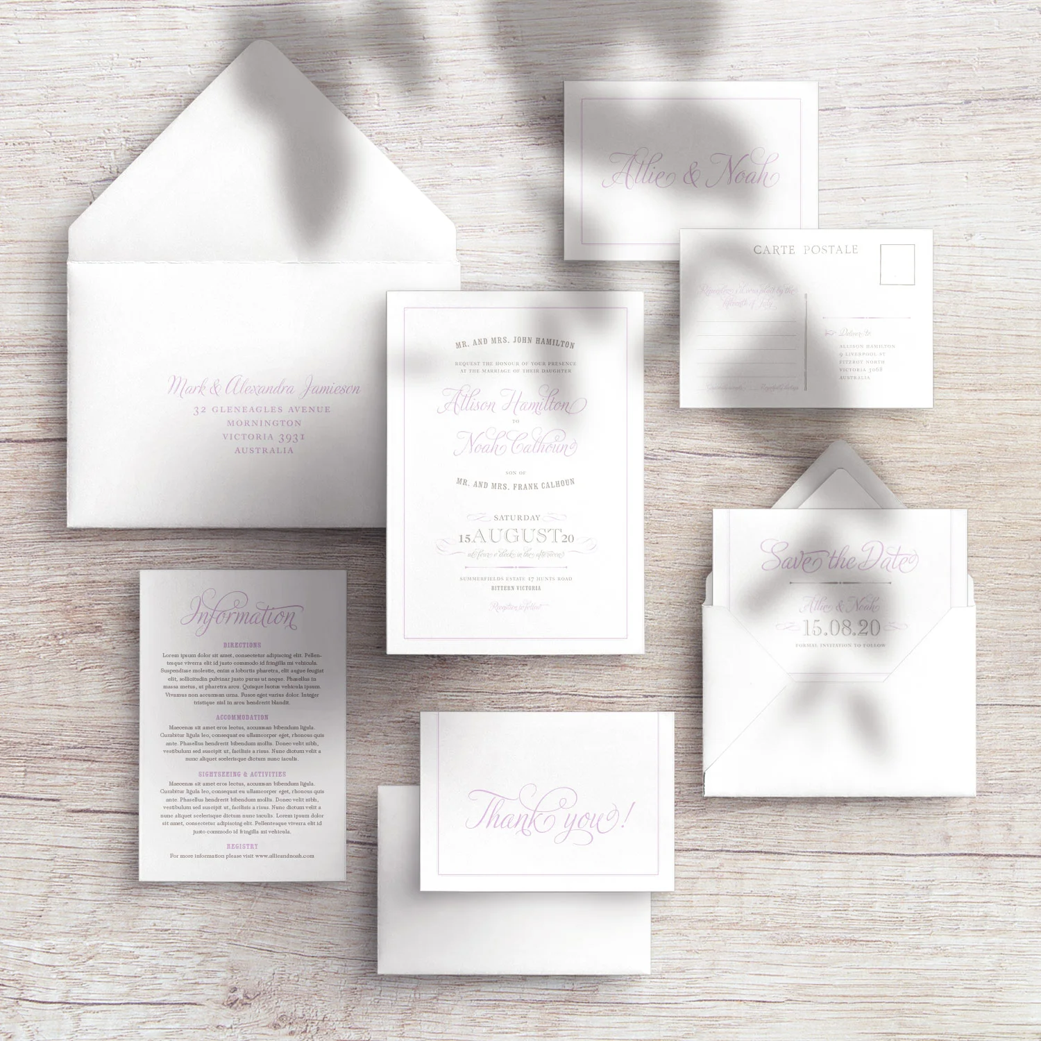 Allie Wedding Invitation Suite