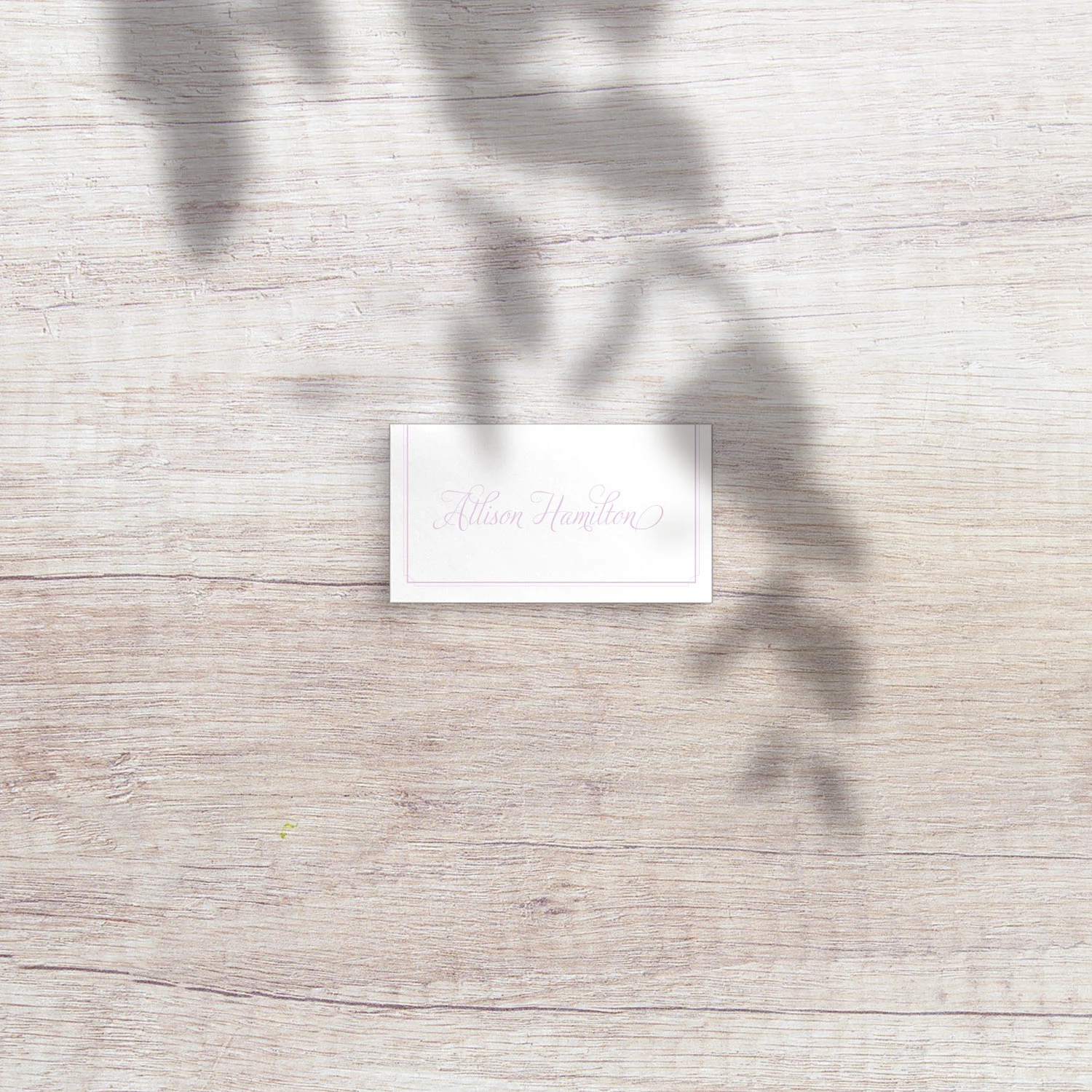 Allie Place Card (90mm W x 50mm H folded or flat)