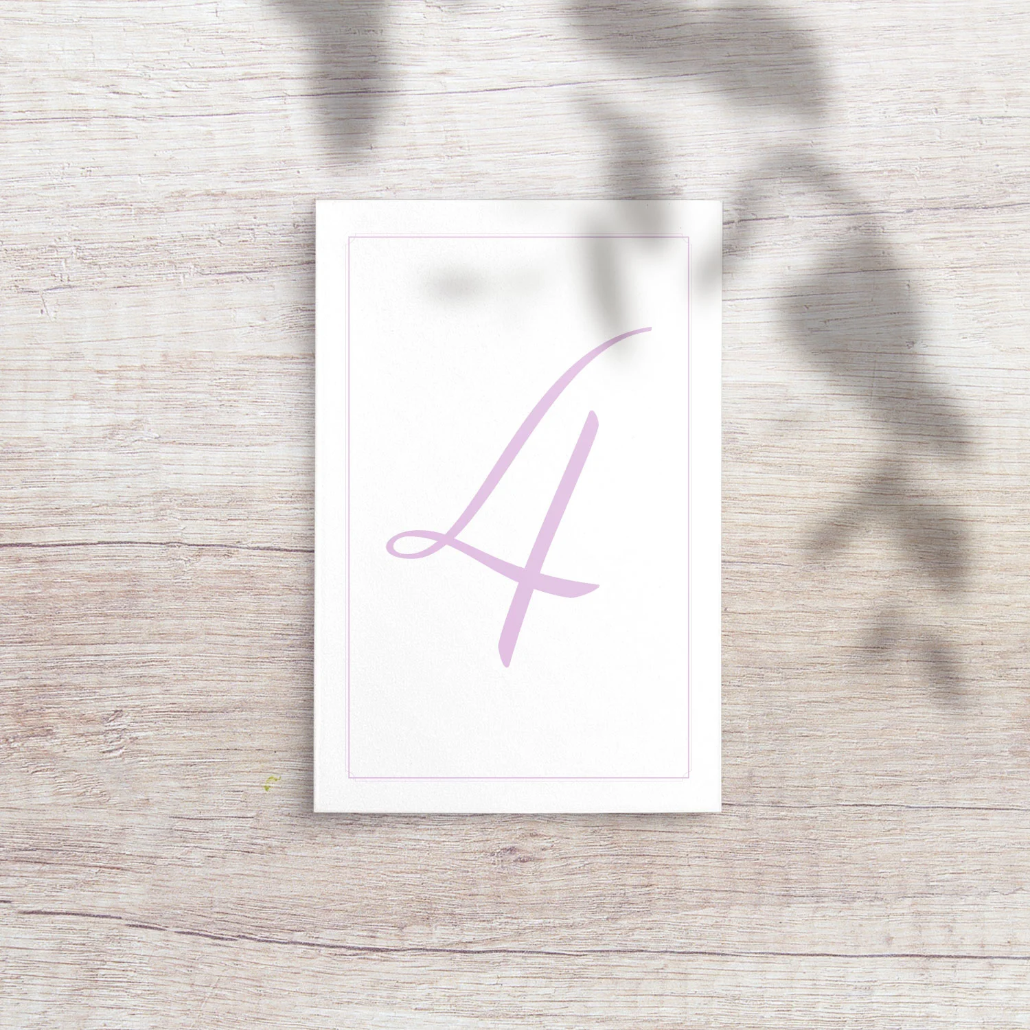 Allie Table Number (120mm W x 180mm H)