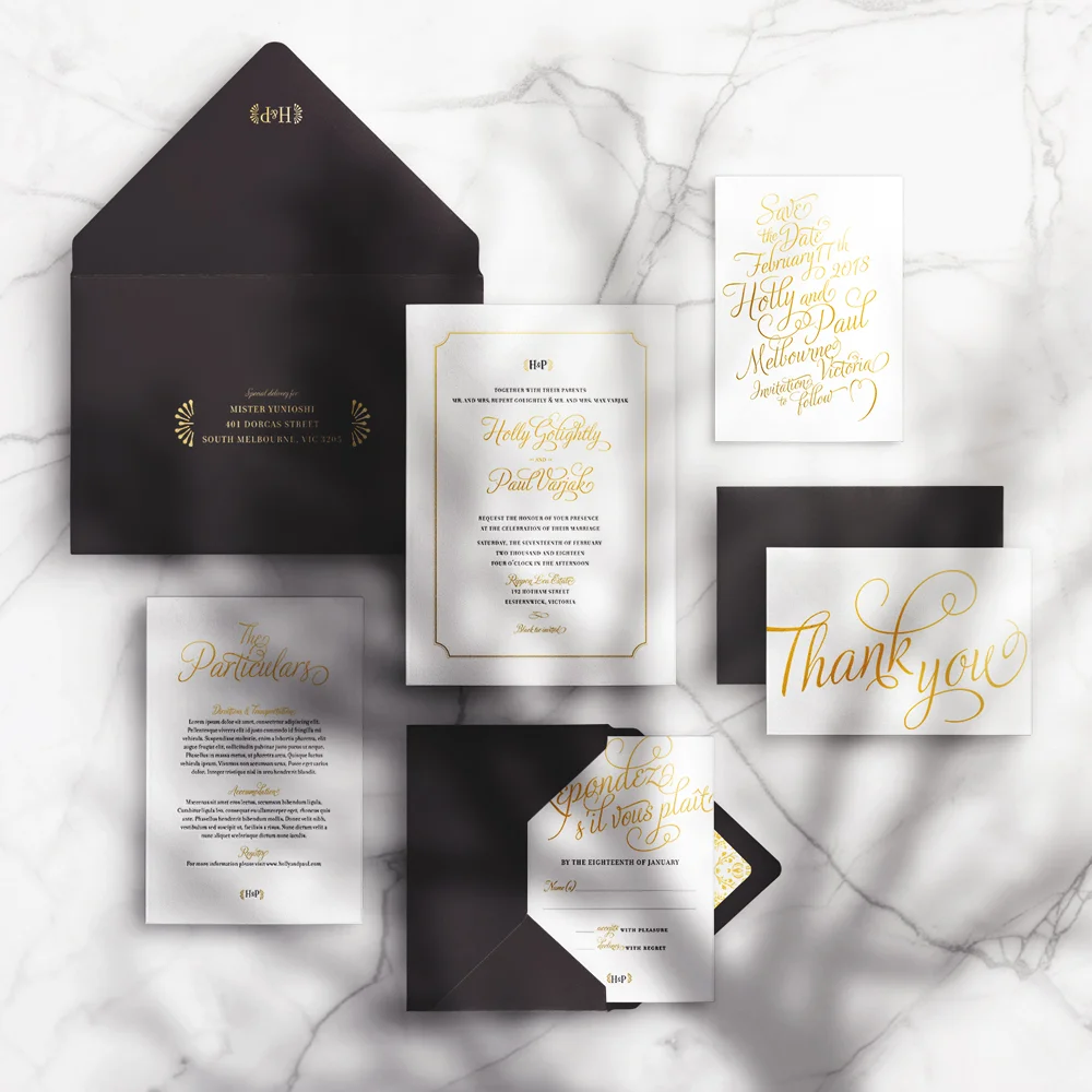 Holly Wedding Invitation Suite