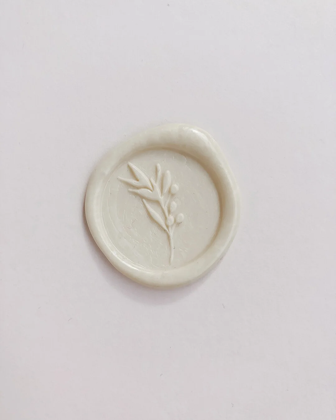 ‘Olive Branch’ pre-made self adhesive wax seals