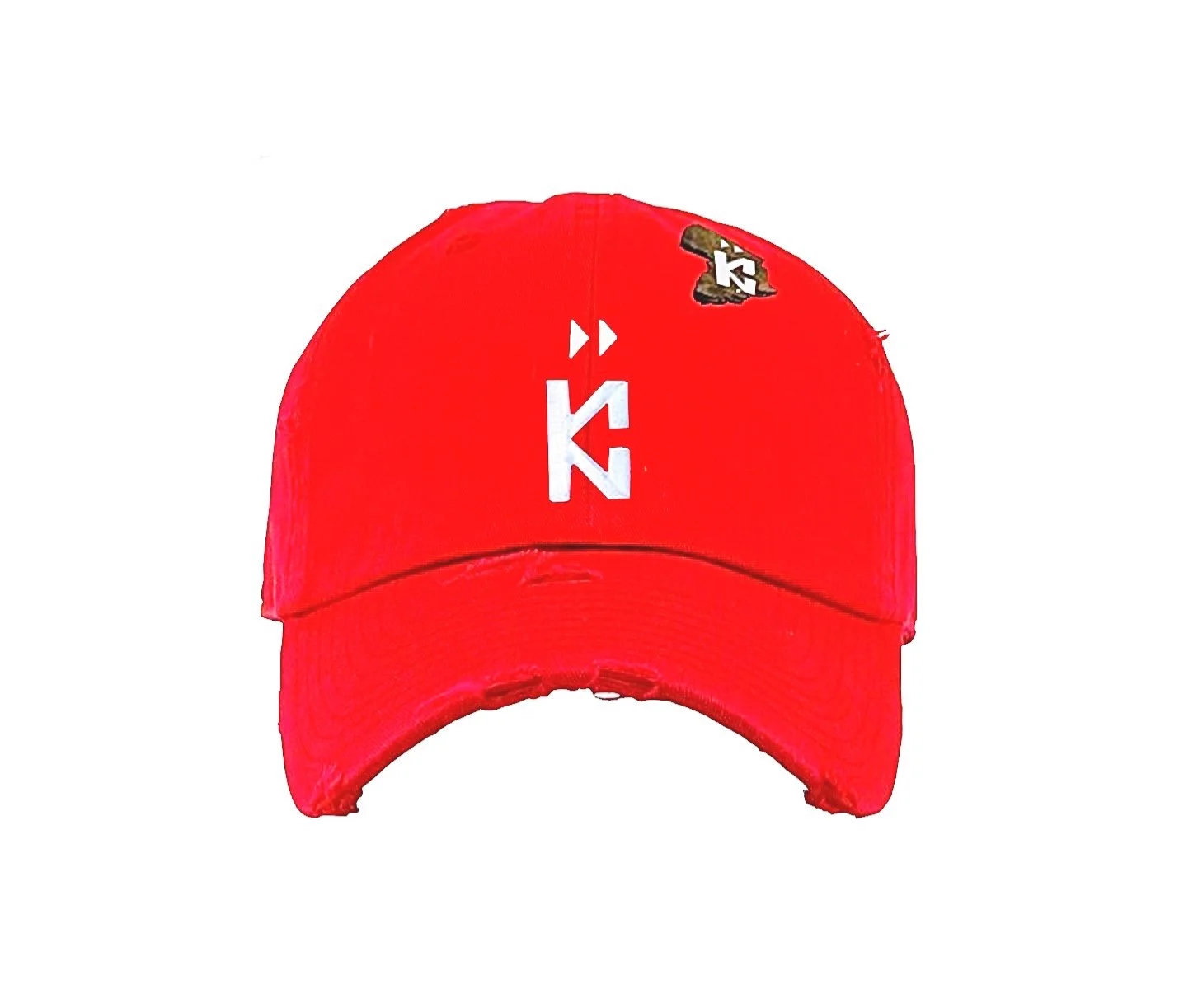 IKNW Distressed Dad Hat [Red] — IKANWEAR