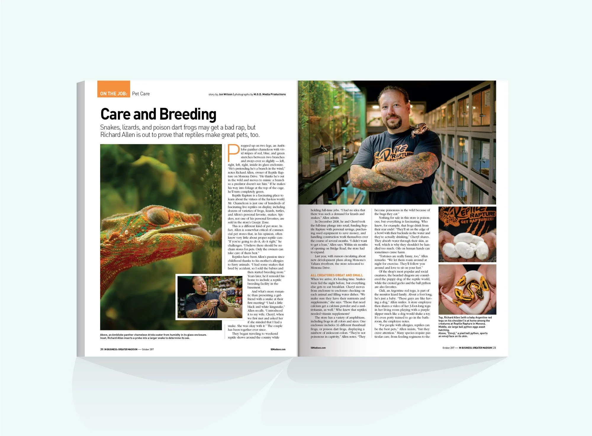 Magazine design and photo art direction