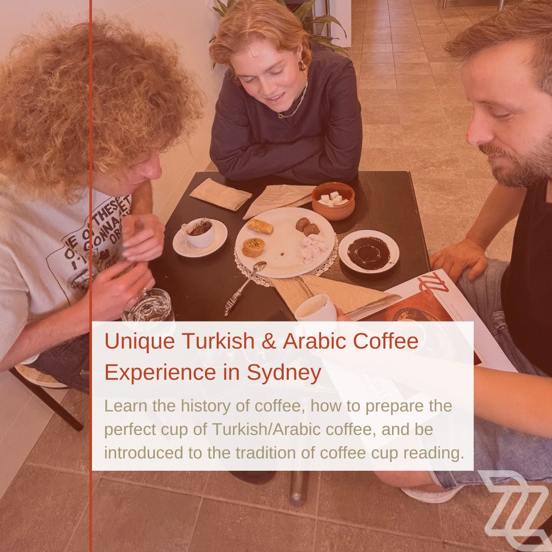 Experience and enjoy coffee in a new way! Join us in Lilyfield, Sydney, for a fun, hands-on, and informative workshop to learn the history of coffee, how to make the perfect cup of Turkish, Greek, or Arabic coffee, and discover the ancient custom of 