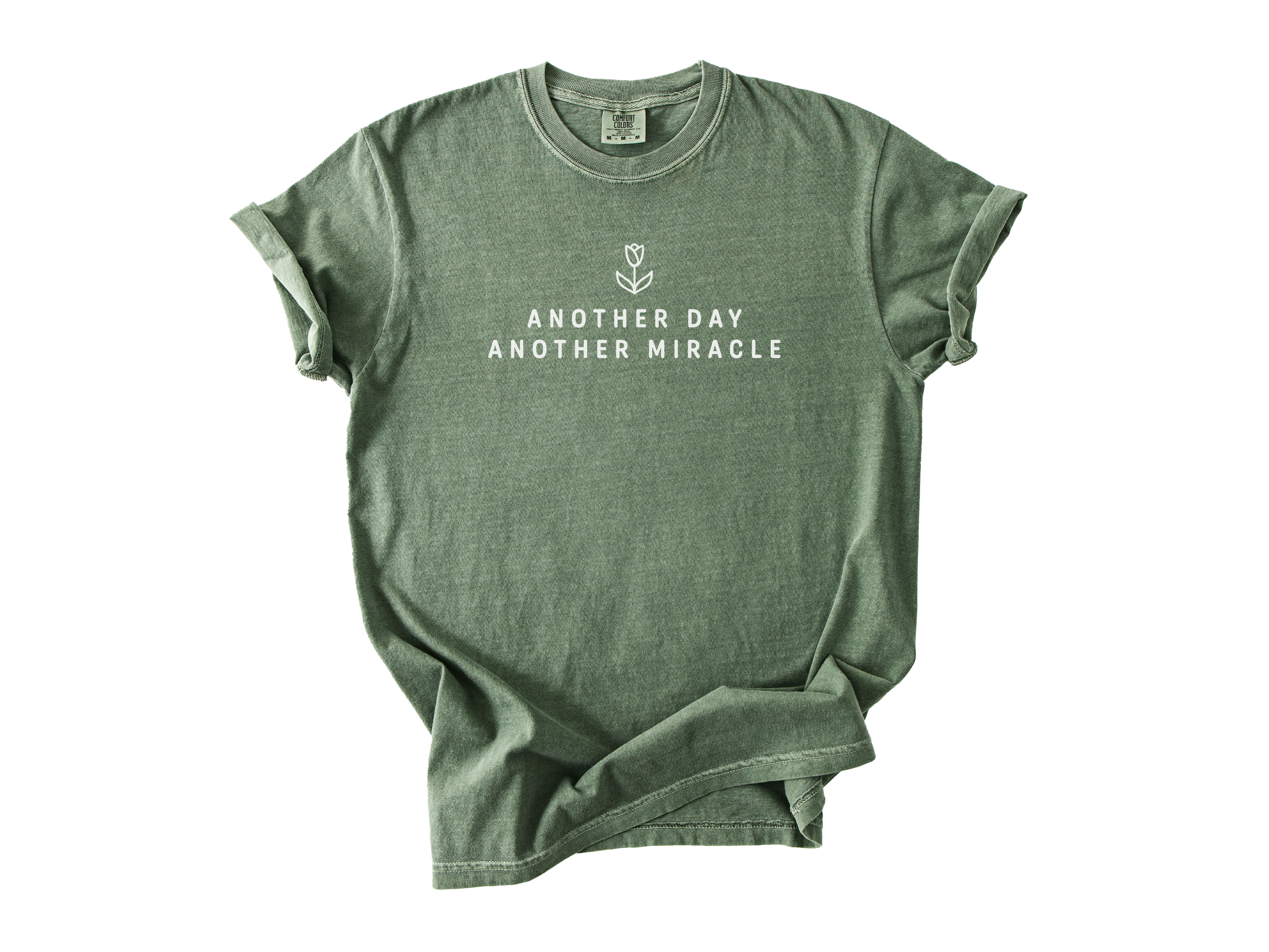 another day another miracle moss tee