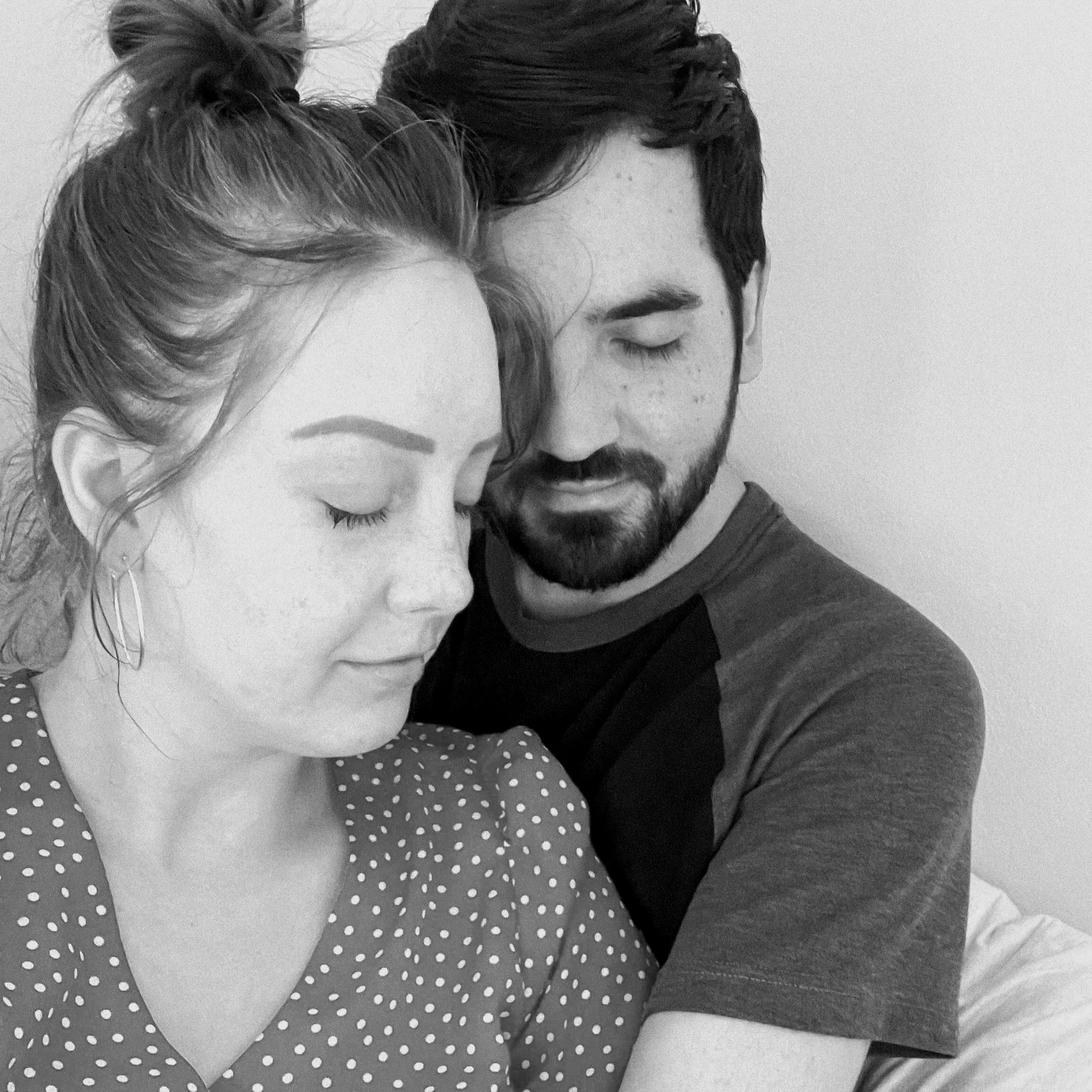 felicia joy and husband rich hugging