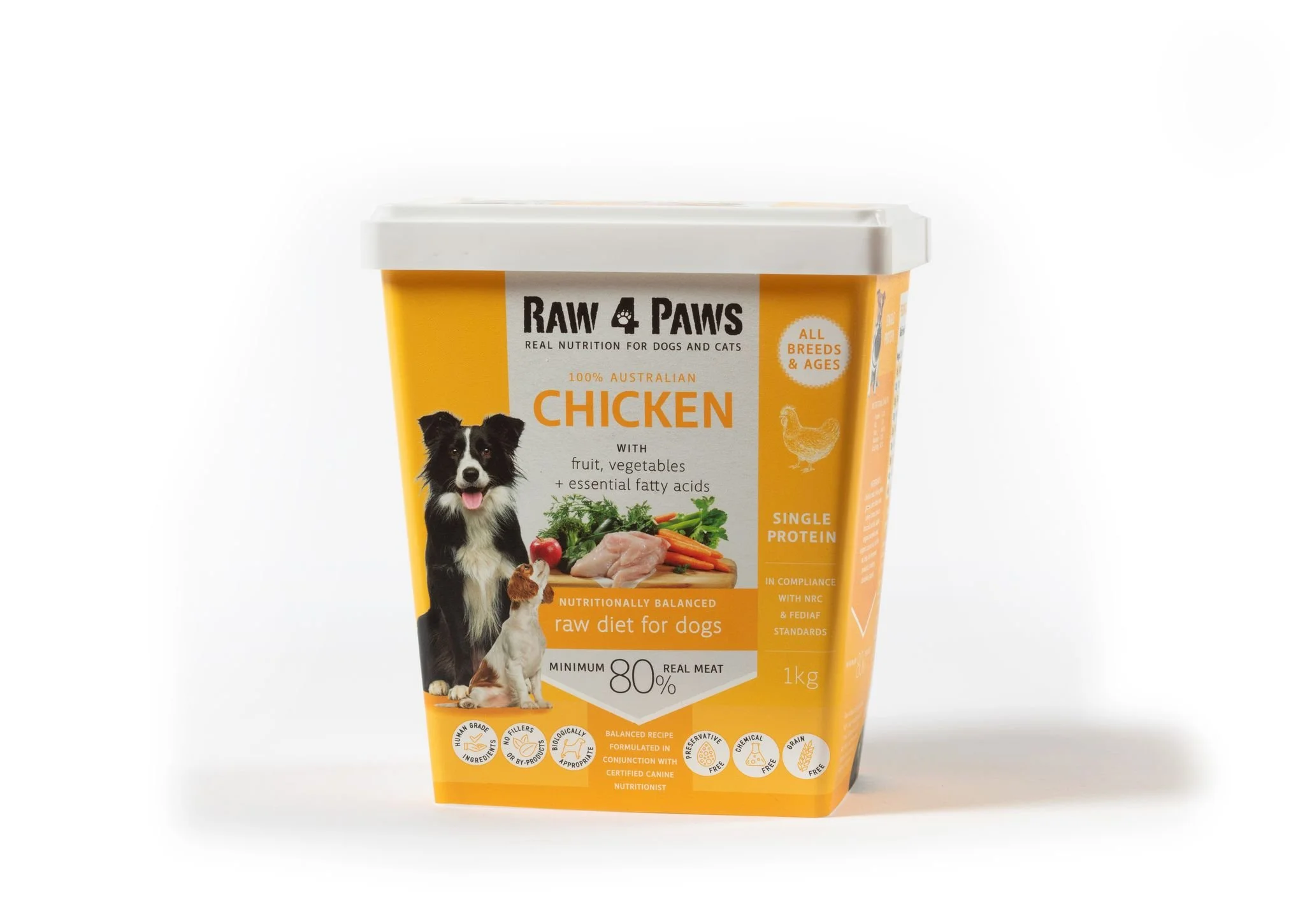 Raw 4 Paws Chicken 1KG Tub