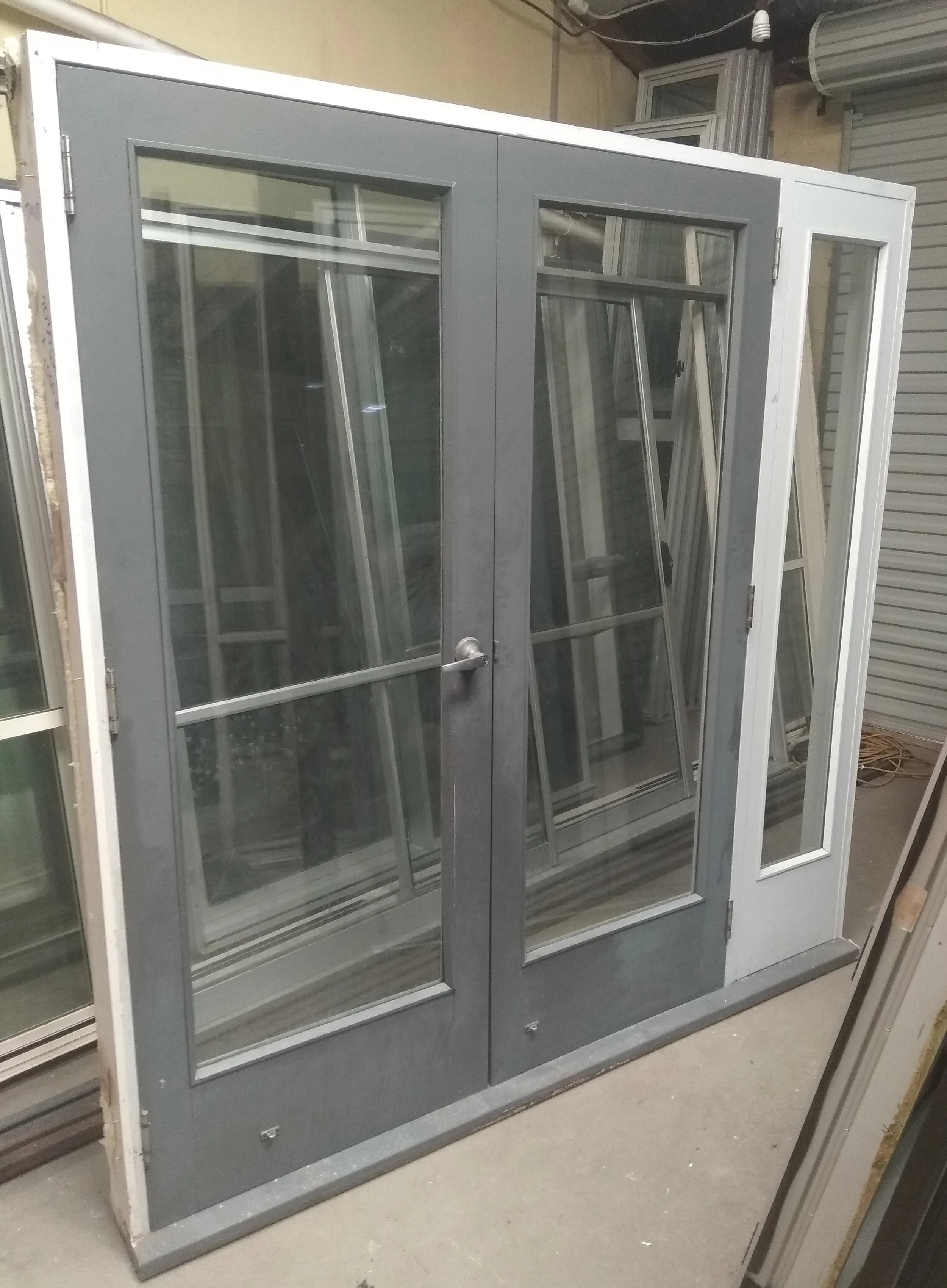 Single glazed Rimu Cedar french door