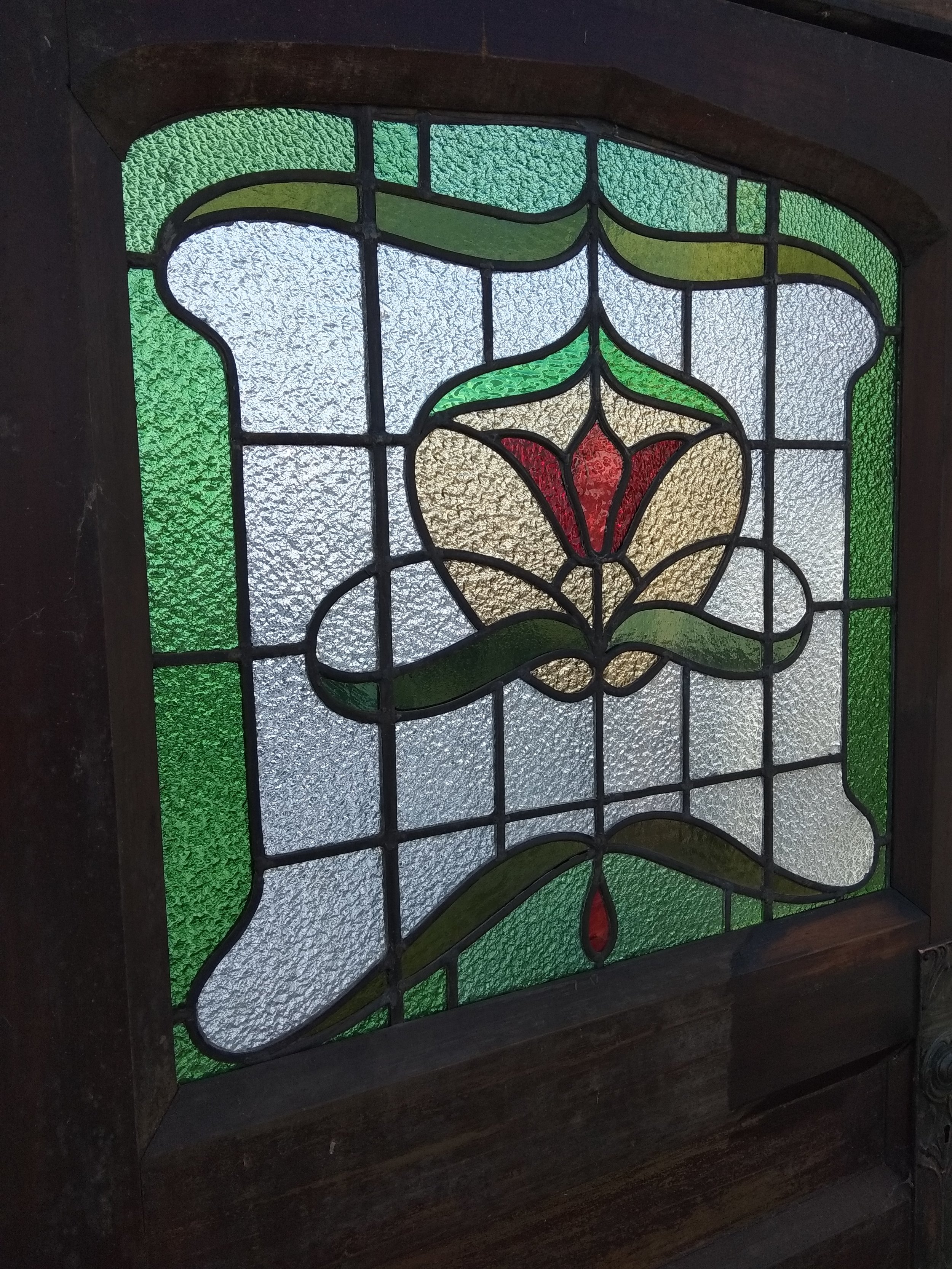 1880s stained glass Victorian front door